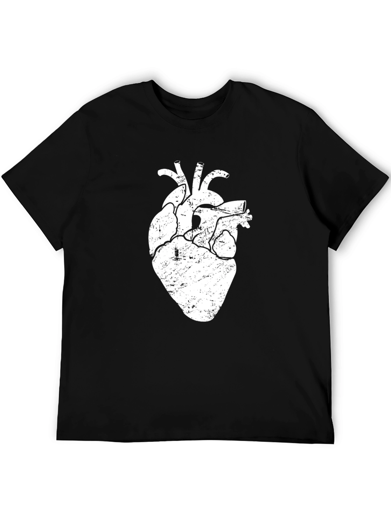 Anatomical Heart Graphic Tee - Black Cotton T-Shirt