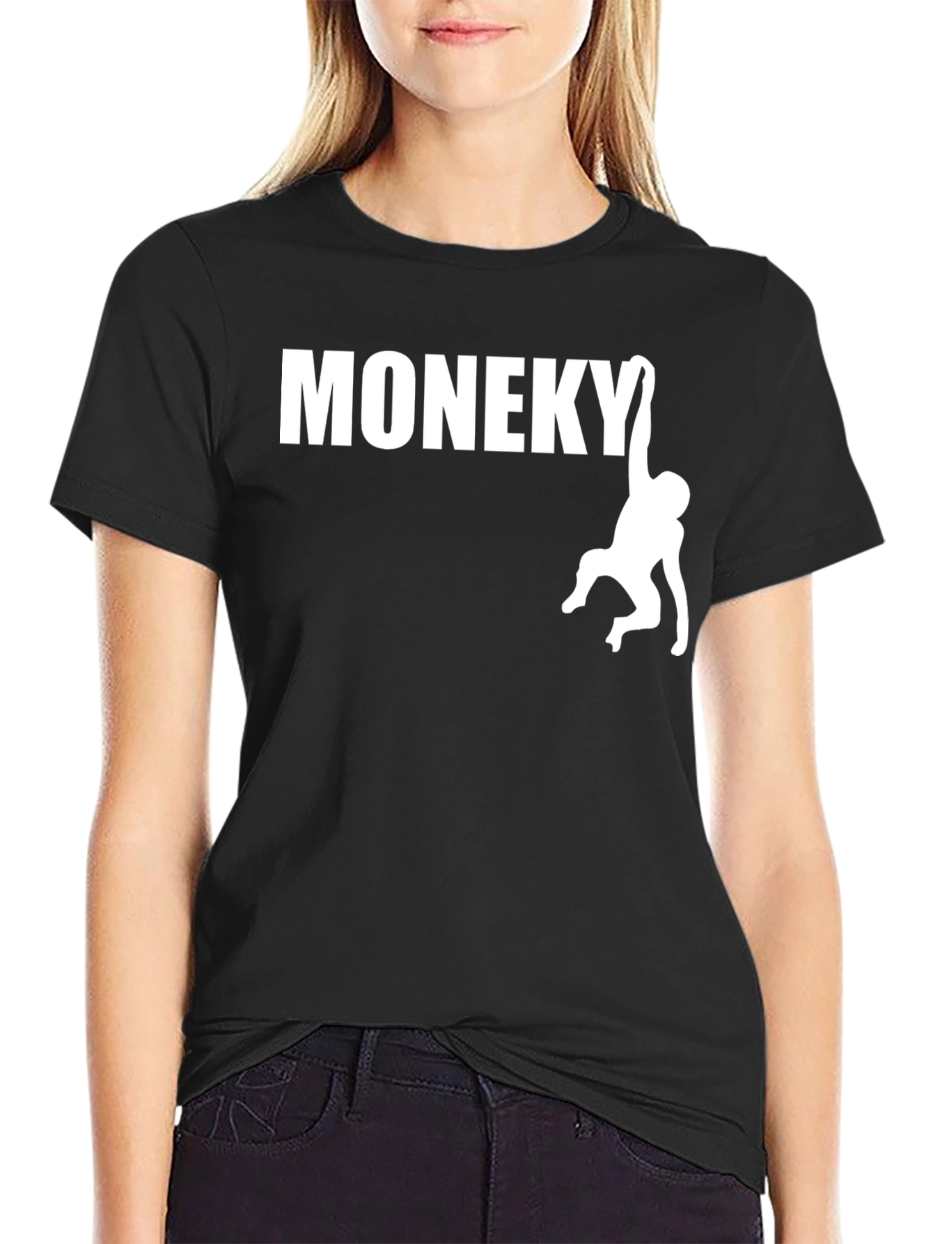 Moneky Graphic Tee - Black