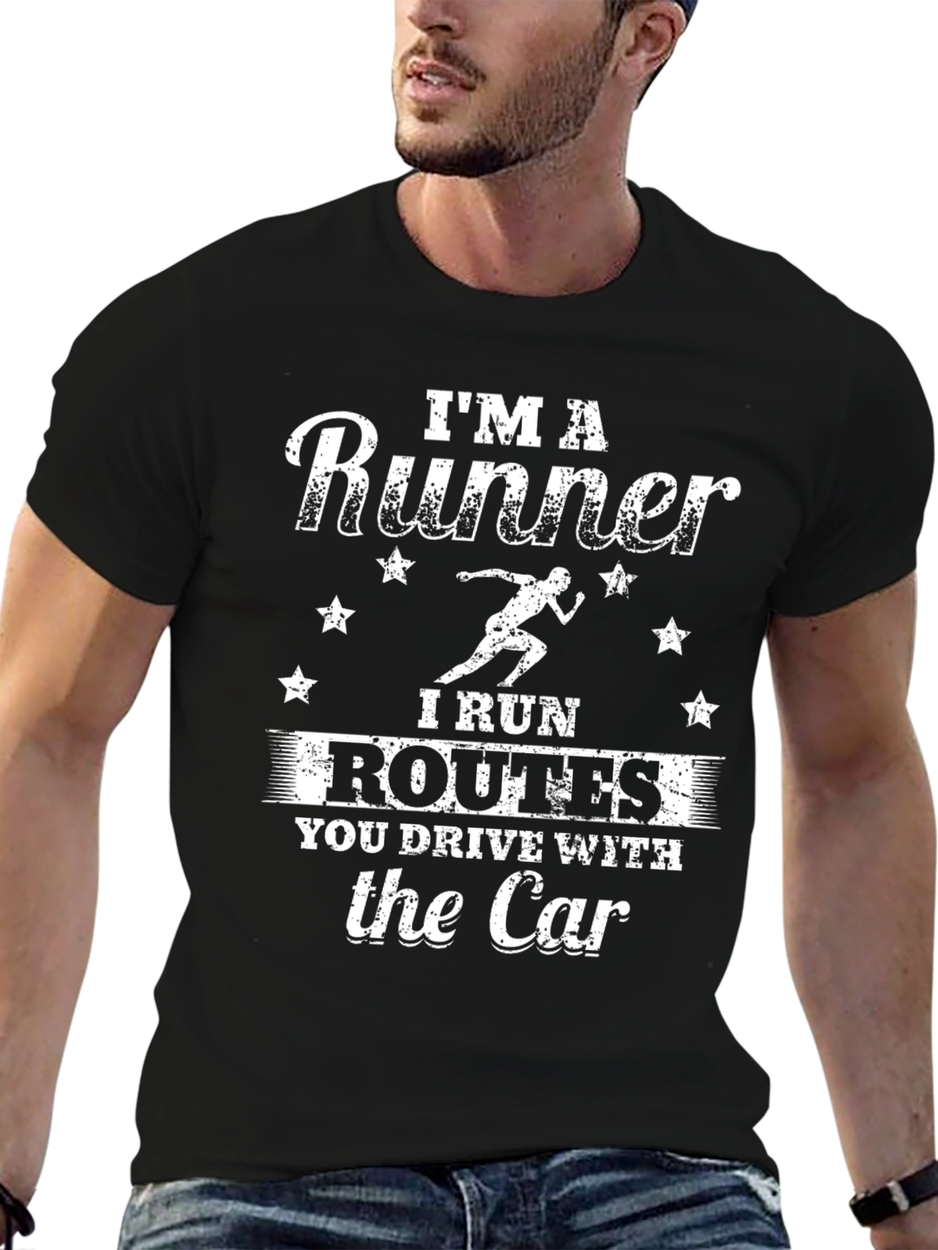 Runner Routes Graphic Tee - Black Short Sleeve