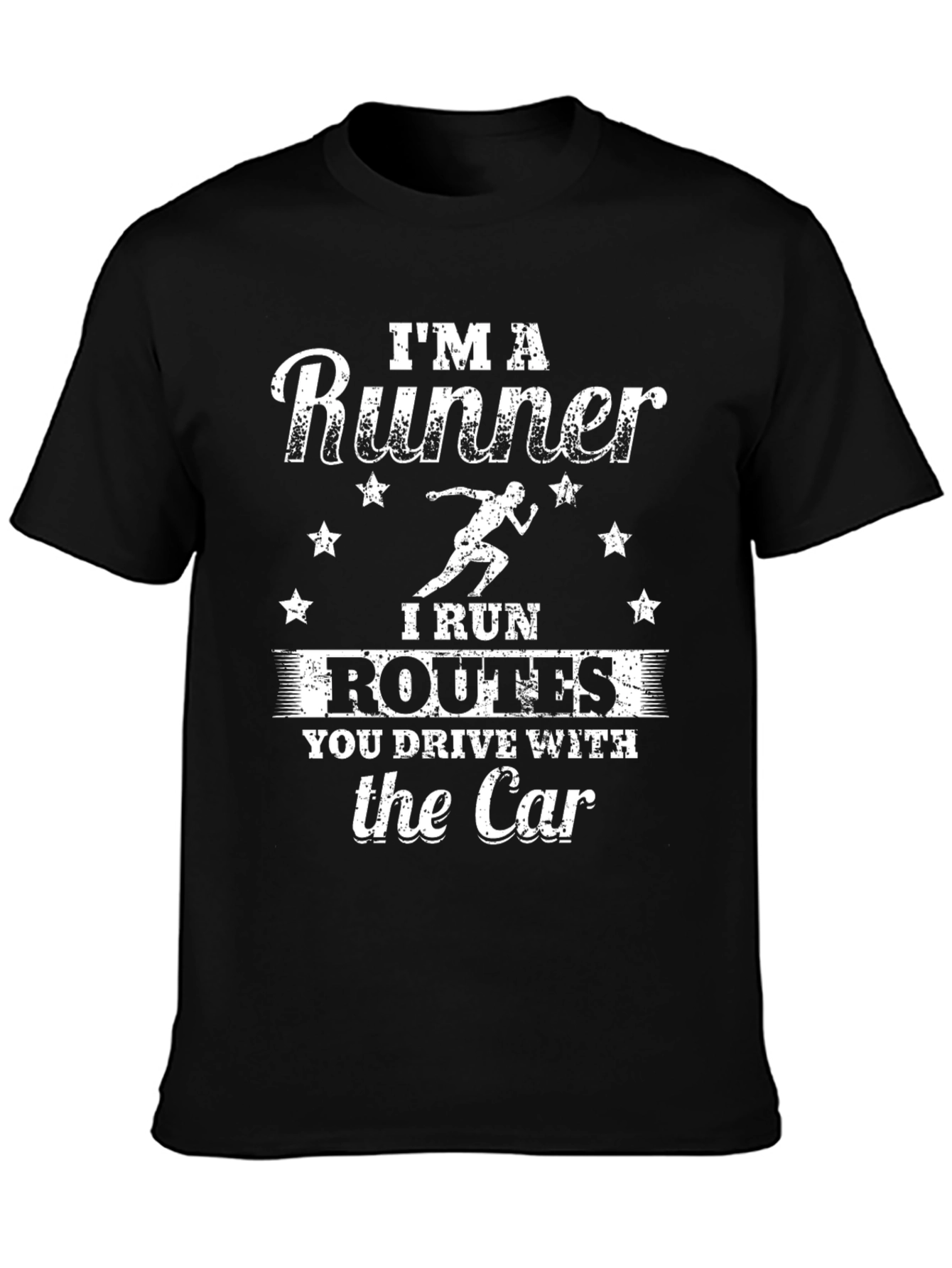 Runner Routes Graphic Tee - Black Short Sleeve