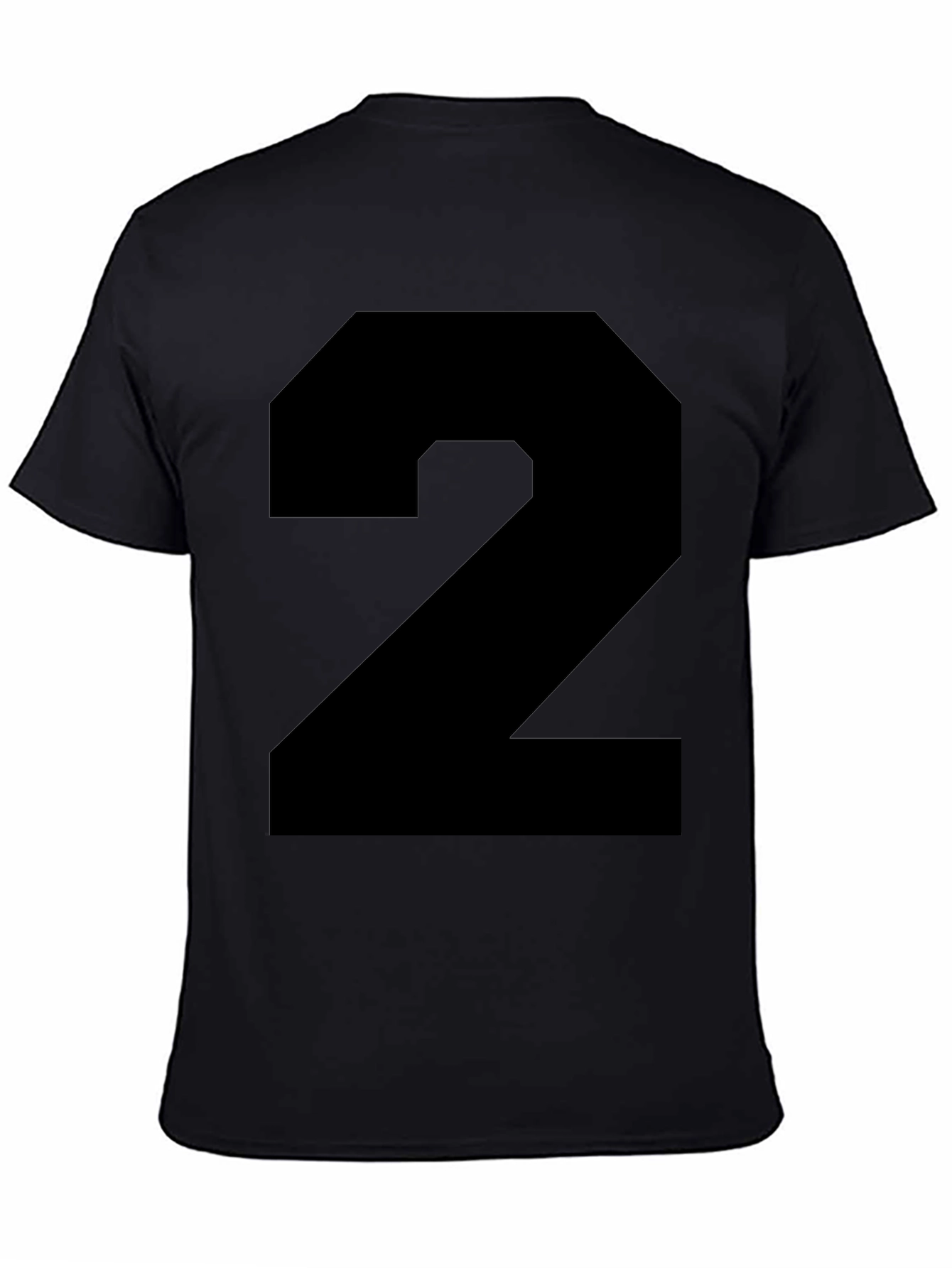 Number 2 Graphic Tee - Bold Black T-Shirt
