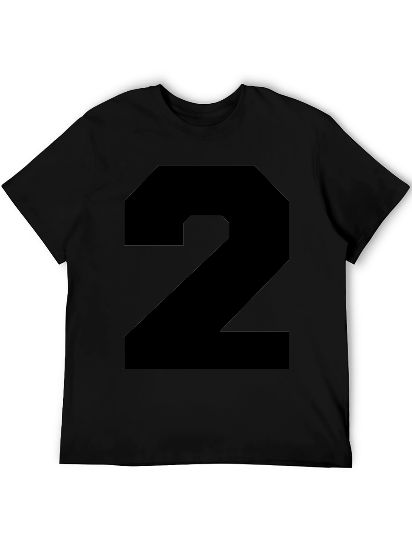 Number 2 Graphic Tee - Bold Black T-Shirt