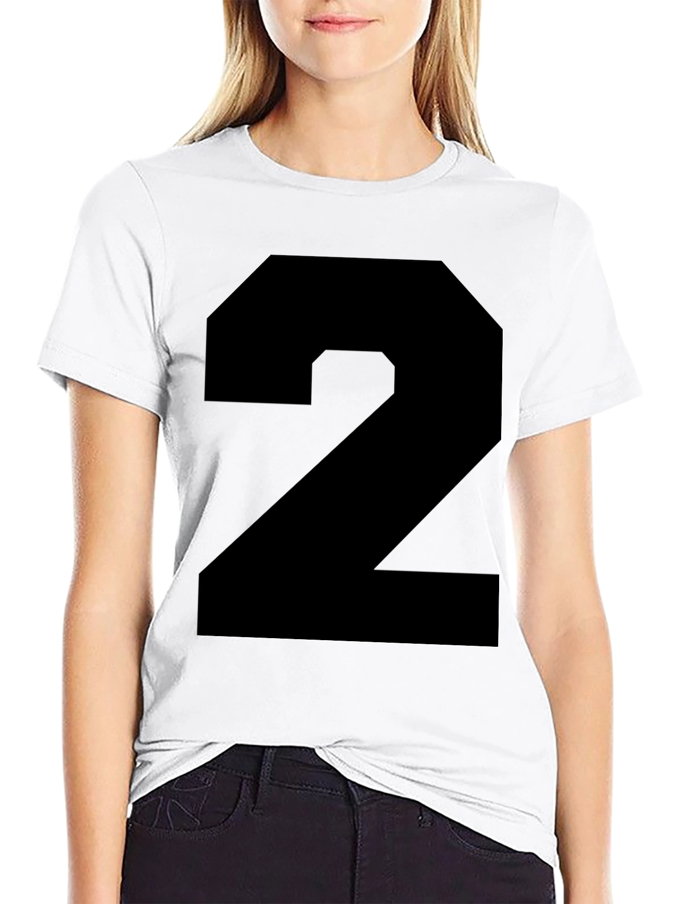 Number 2 Graphic Tee - Bold Black T-Shirt