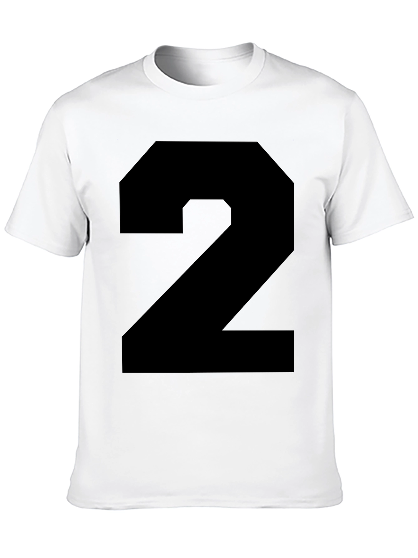 Number 2 Graphic Tee - Bold Black T-Shirt