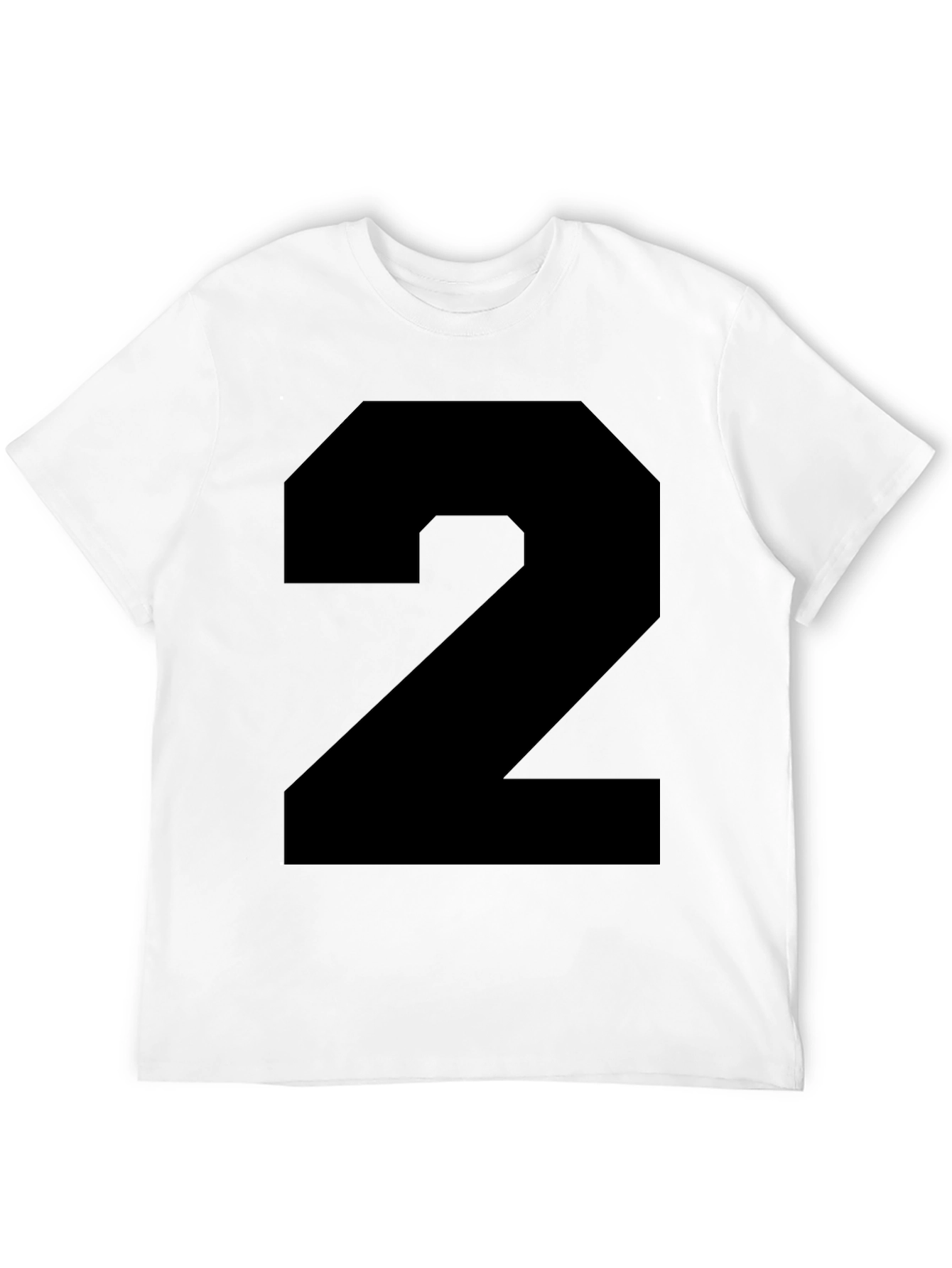 Number 2 Graphic Tee - Bold Black T-Shirt