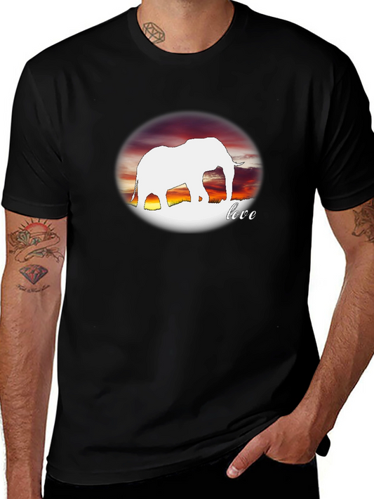 Elephant Love Graphic Black Tee