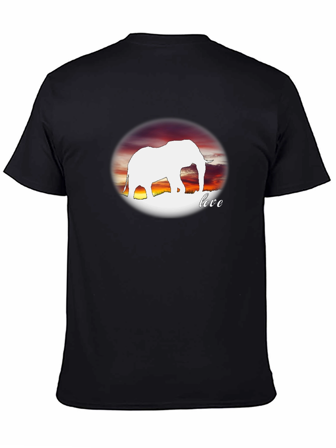Elephant Love Graphic Black Tee