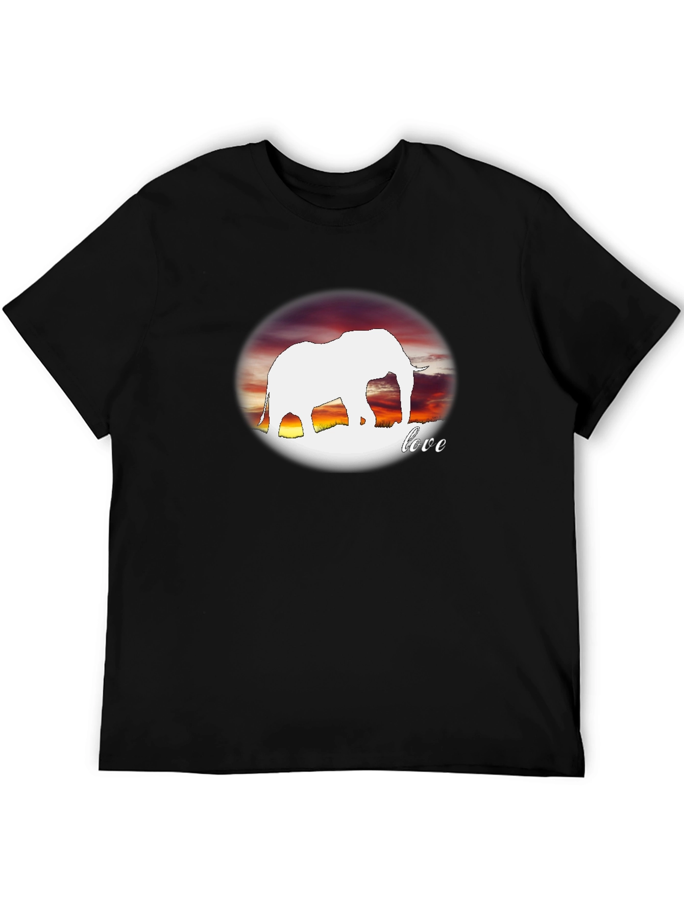 Elephant Love Graphic Black Tee