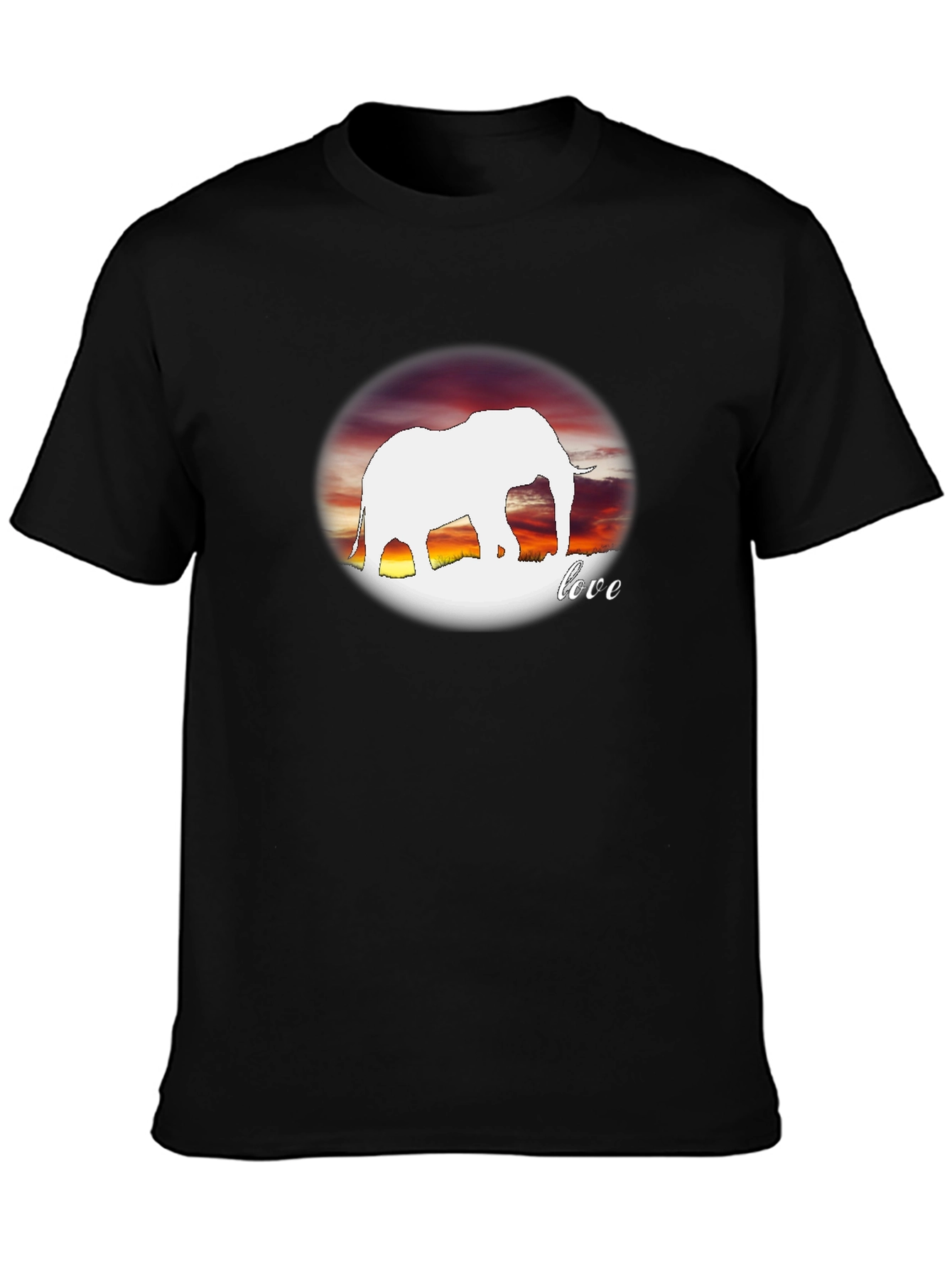 Elephant Love Graphic Black Tee