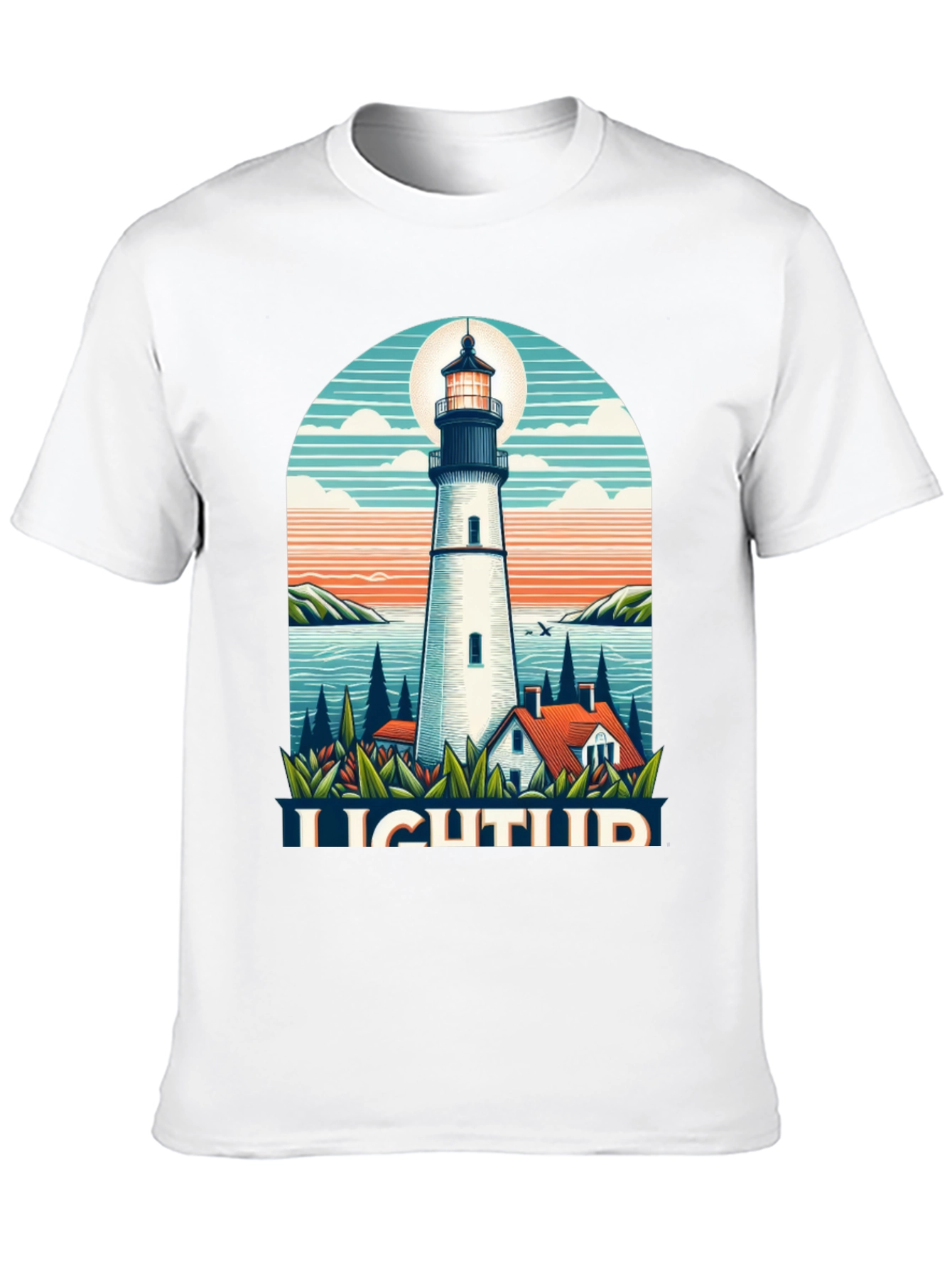 Lighthouse Graphic Tee - Coastal Style