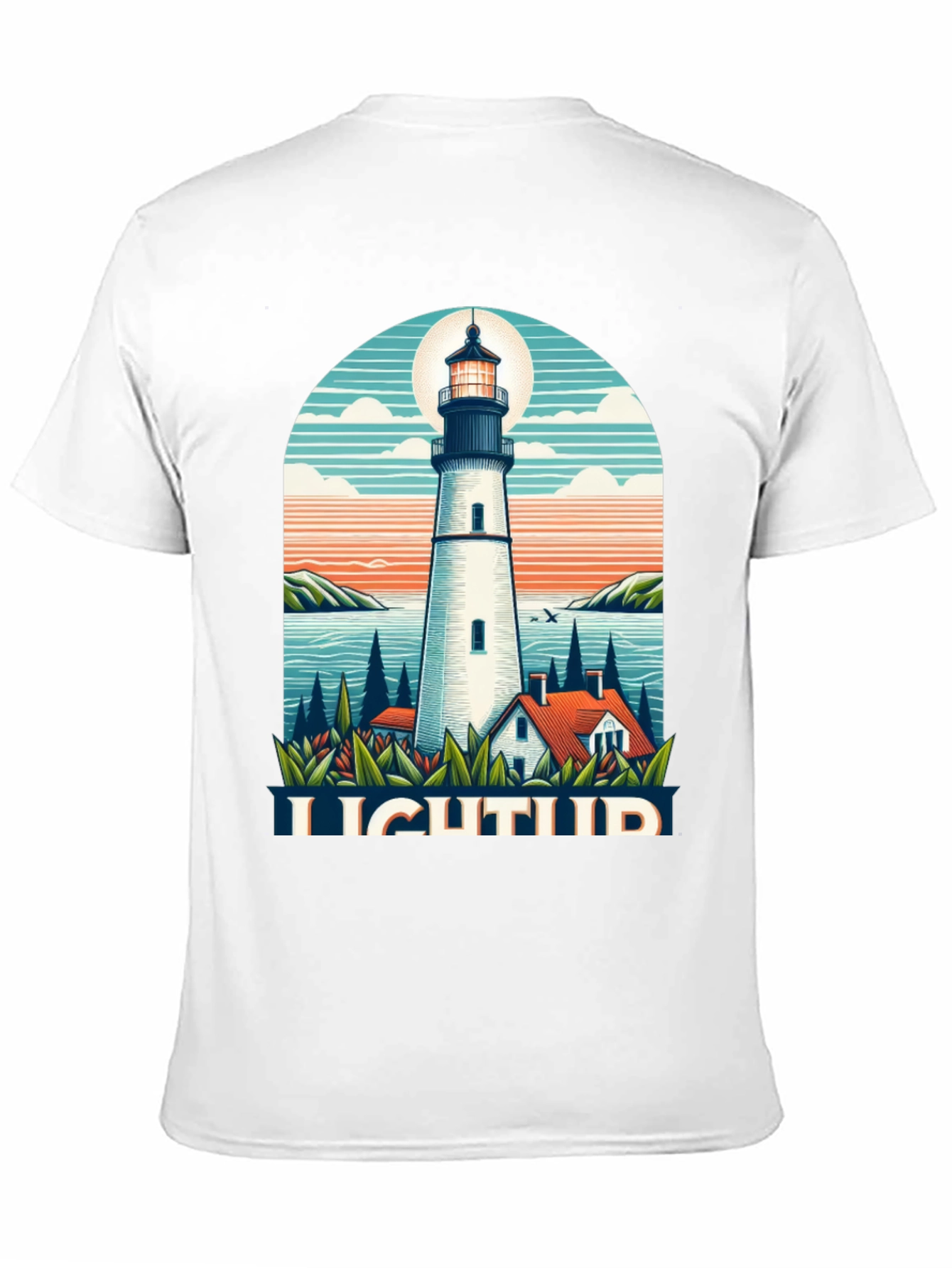 Lighthouse Graphic Tee - Coastal Style