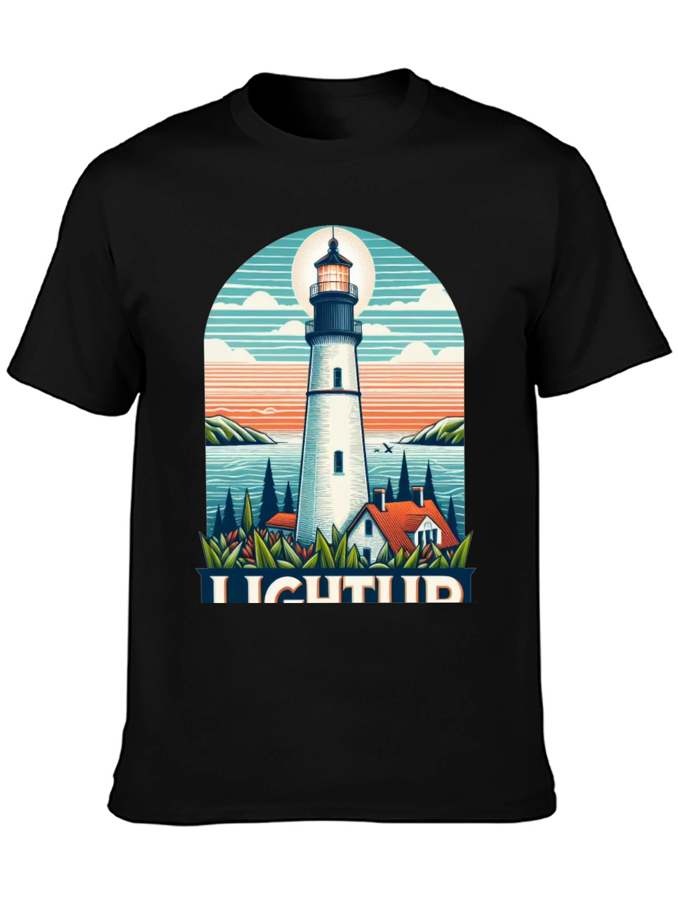 Lighthouse Graphic Tee - Coastal Style