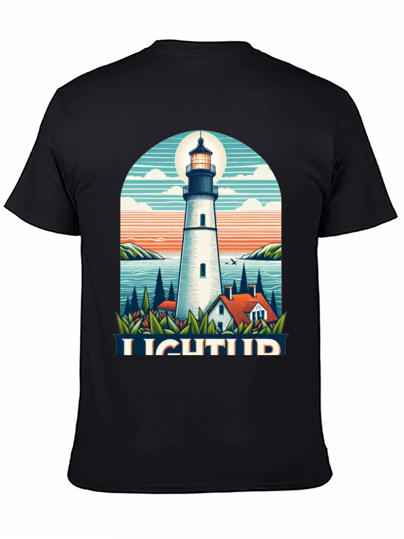 Lighthouse Graphic Tee - Coastal Style