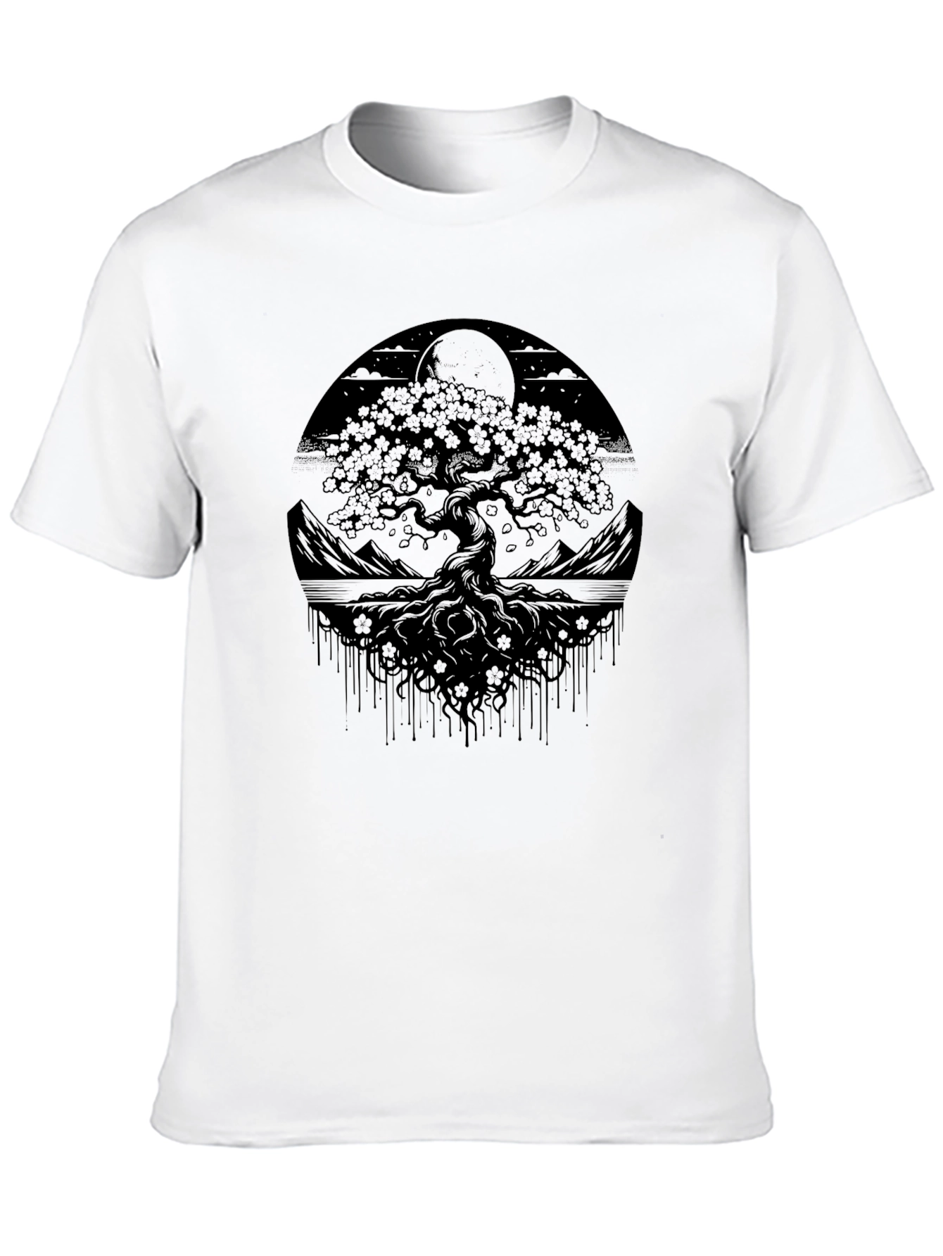 Bonsai Tree Graphic Tee - Mens Black T-Shirt