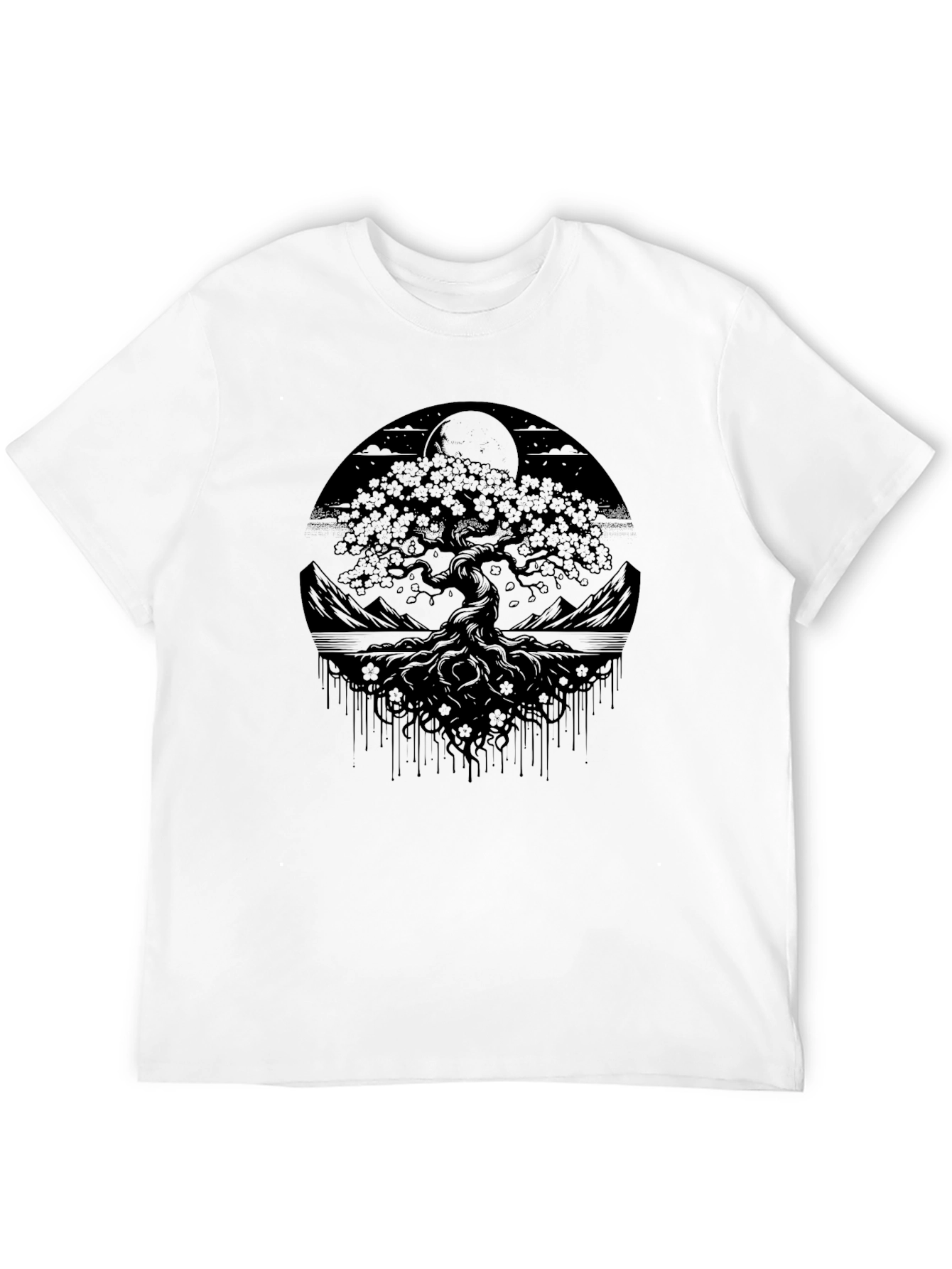Bonsai Tree Graphic Tee - Mens Black T-Shirt