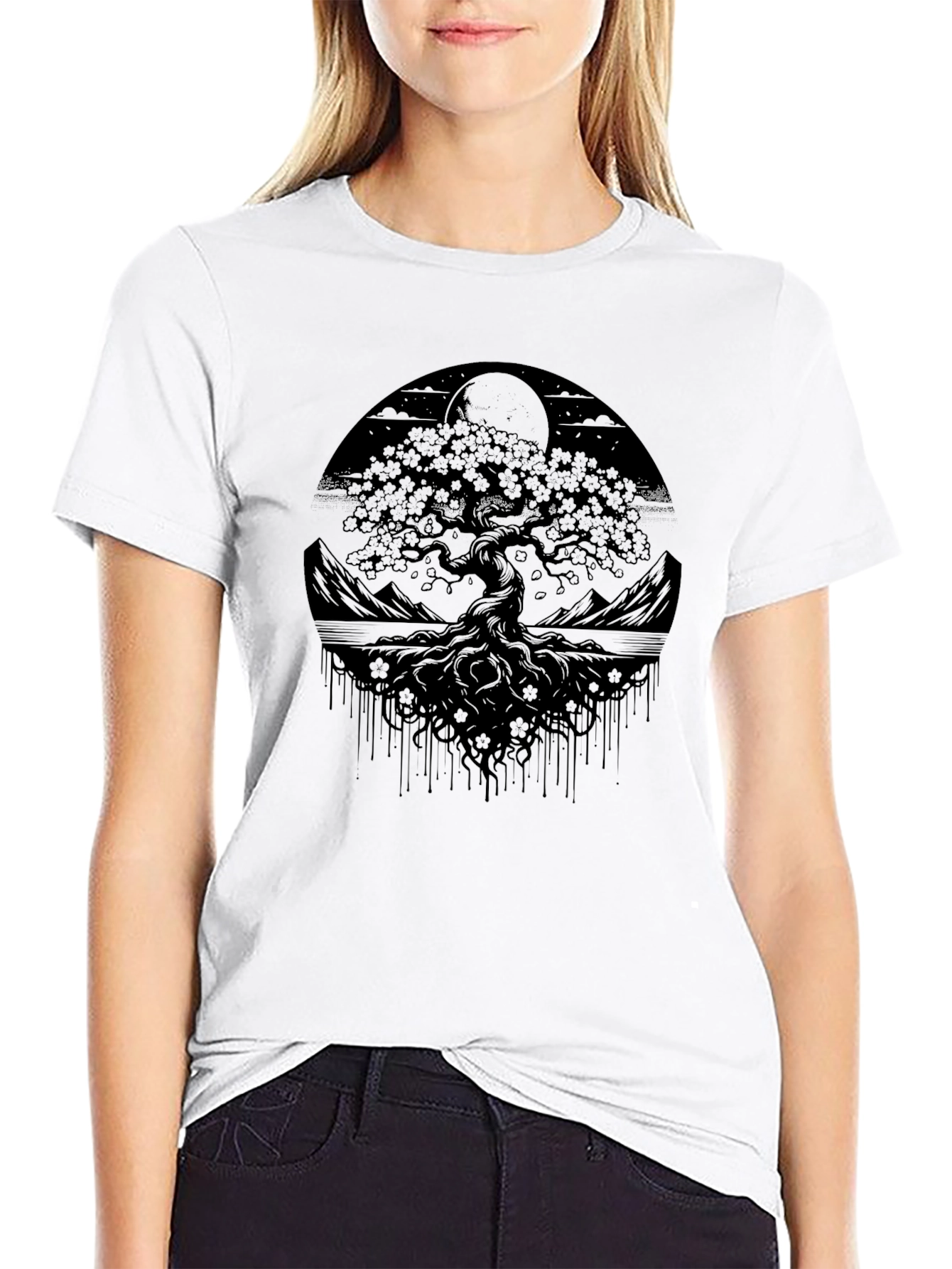 Bonsai Tree Graphic Tee - Mens Black T-Shirt