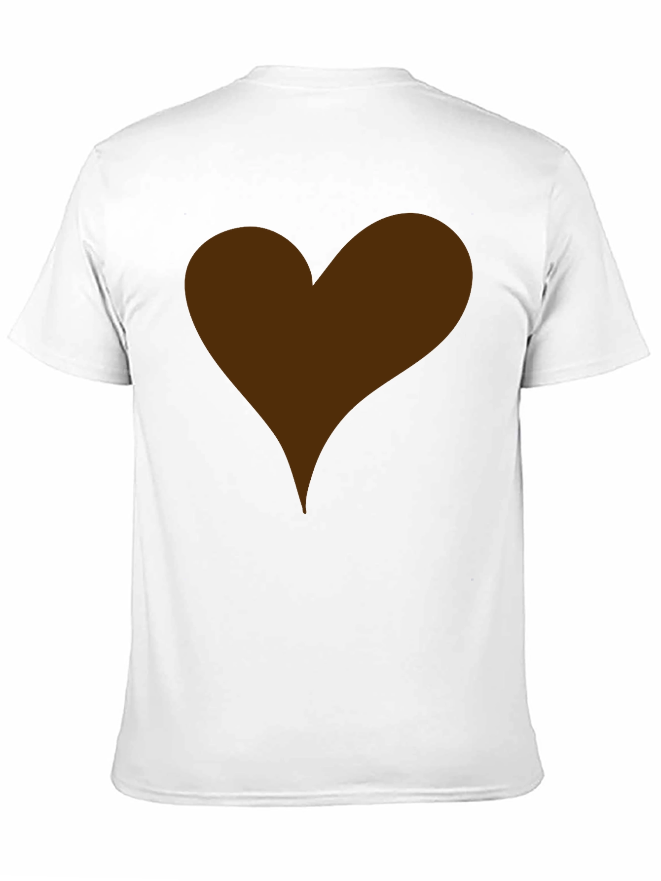 Black T-Shirt with Brown Heart Graphic