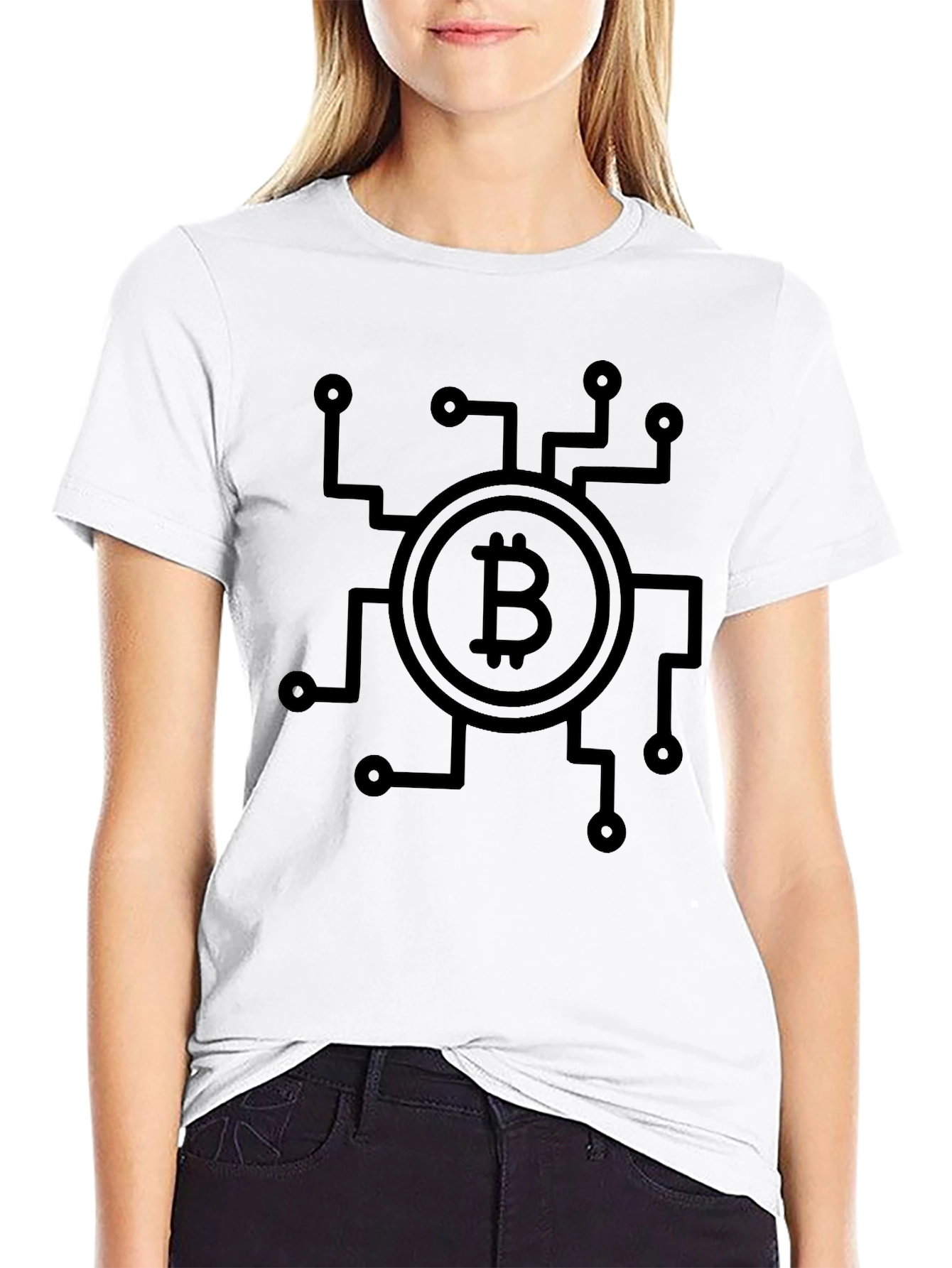 Bitcoin Circuit Design Black T-Shirt
