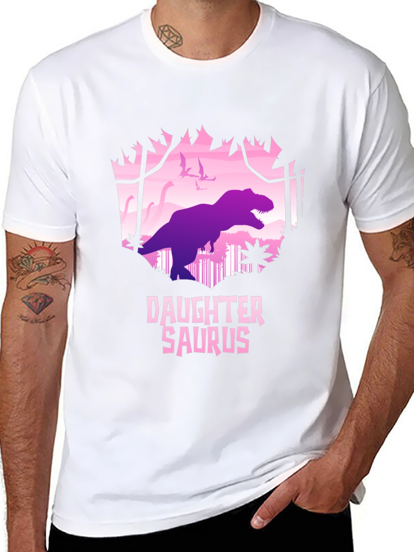 Daughter Saurus T-Shirt - Dinosaur Tee