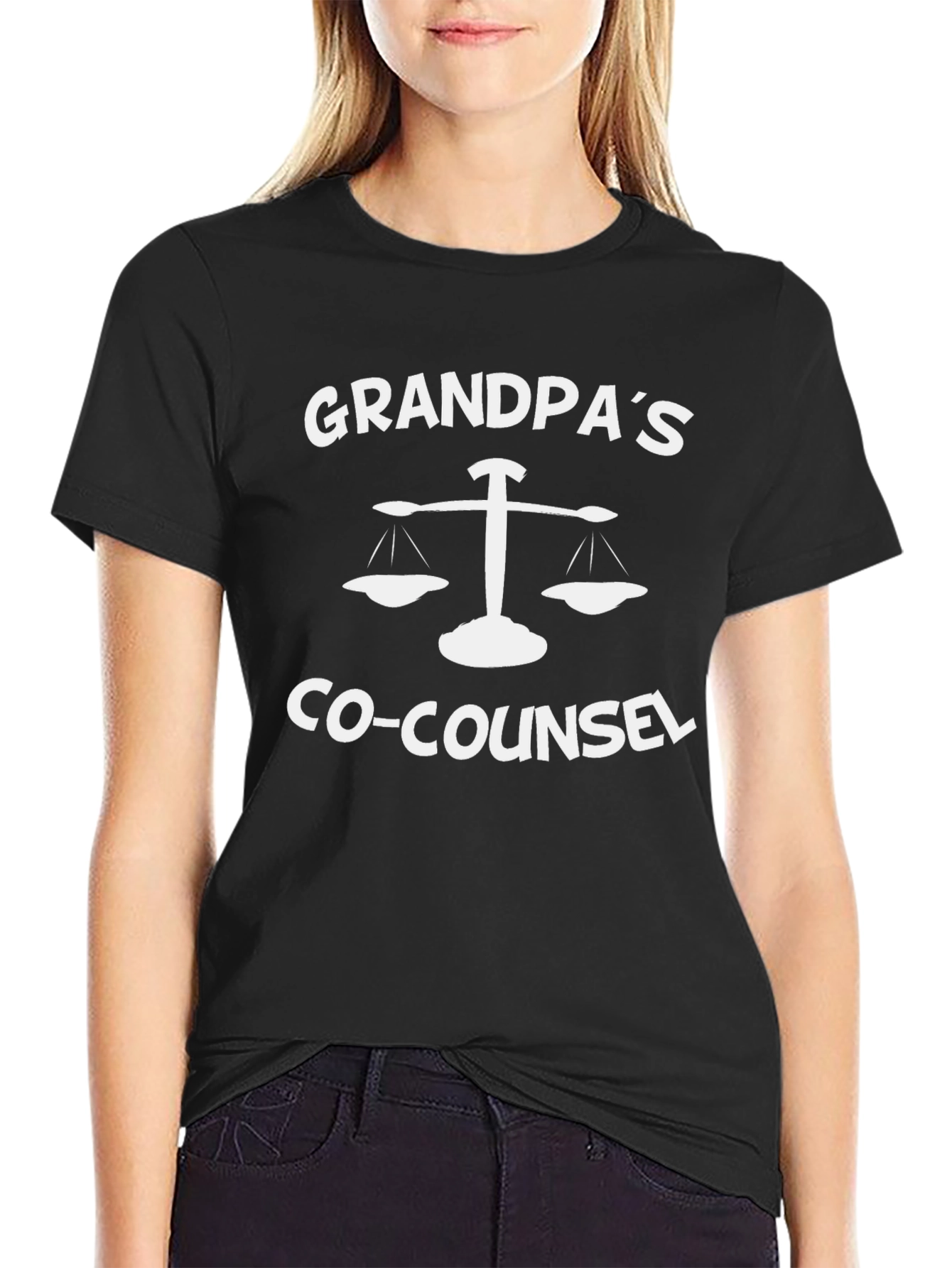 Grandpas Co-Counsel Black Graphic T-Shirt