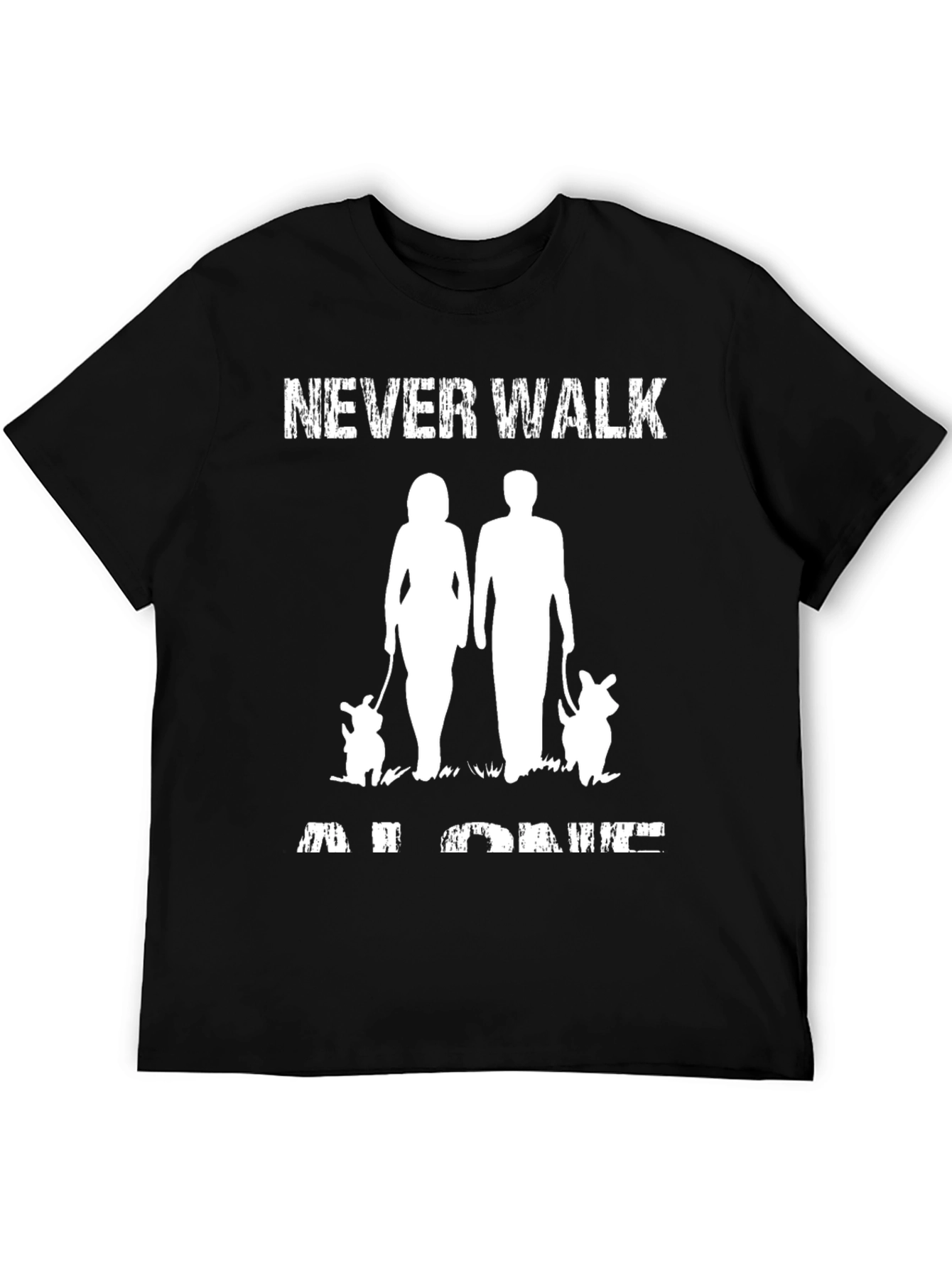 Never Walk Alone Couple Dogs T-Shirt