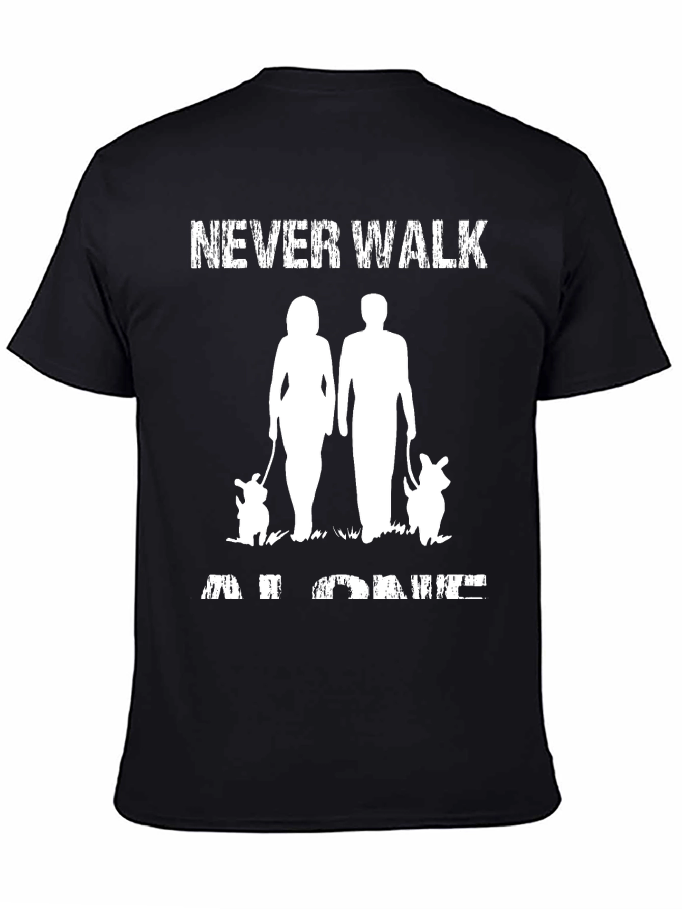 Never Walk Alone Couple Dogs T-Shirt