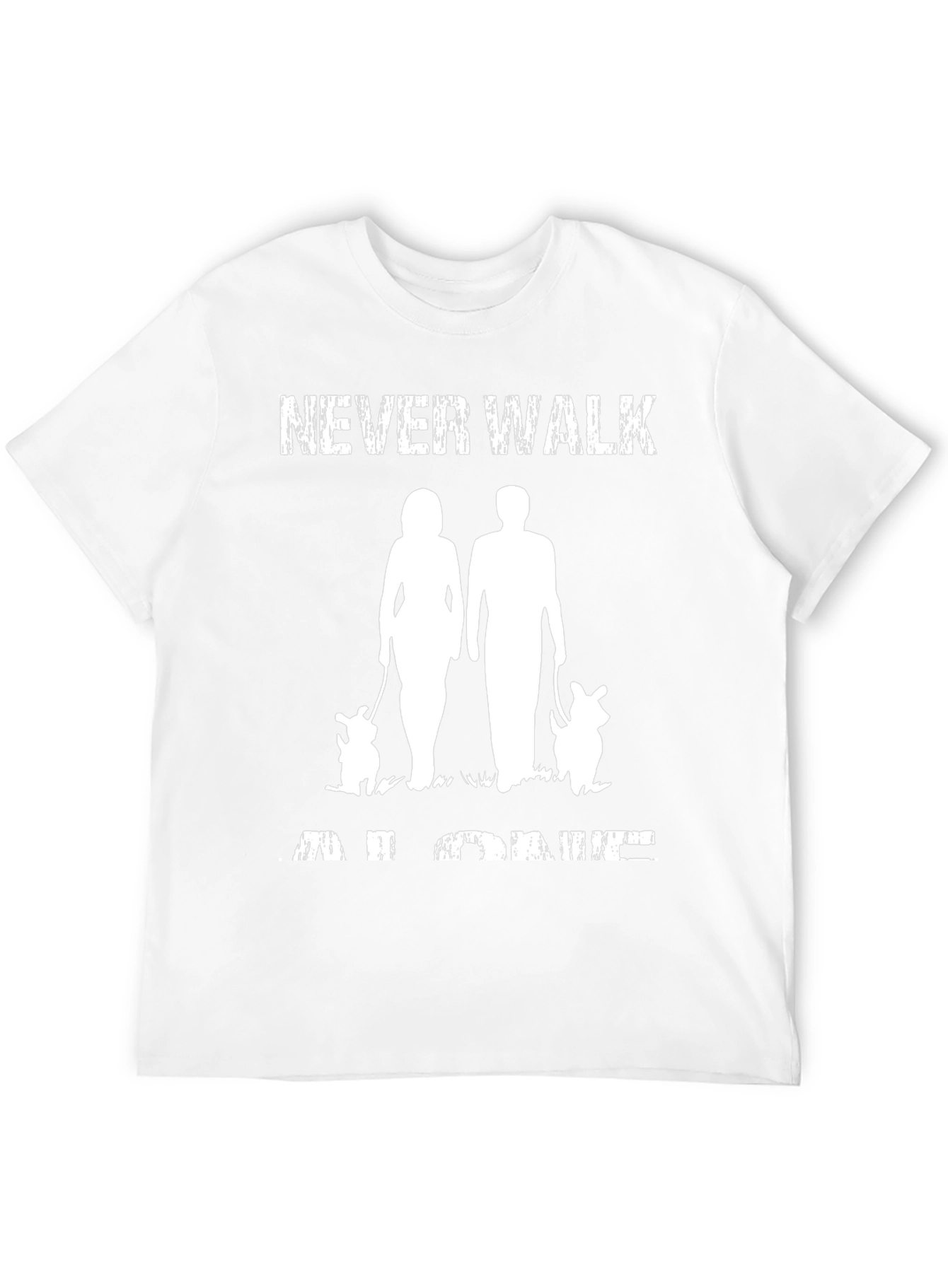 Never Walk Alone Couple Dogs T-Shirt