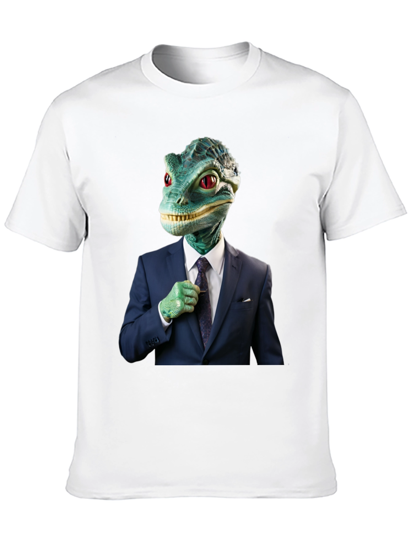 Dapper Reptilian T-Shirt: Business Lizard Design