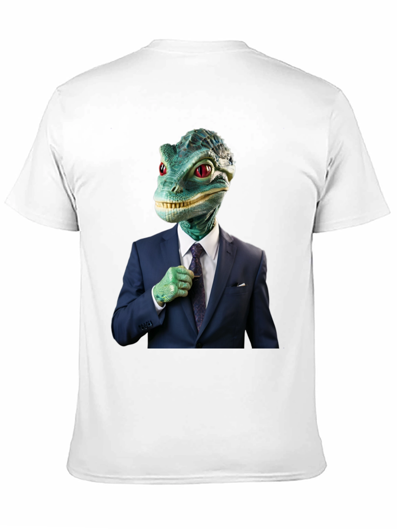 Dapper Reptilian T-Shirt: Business Lizard Design
