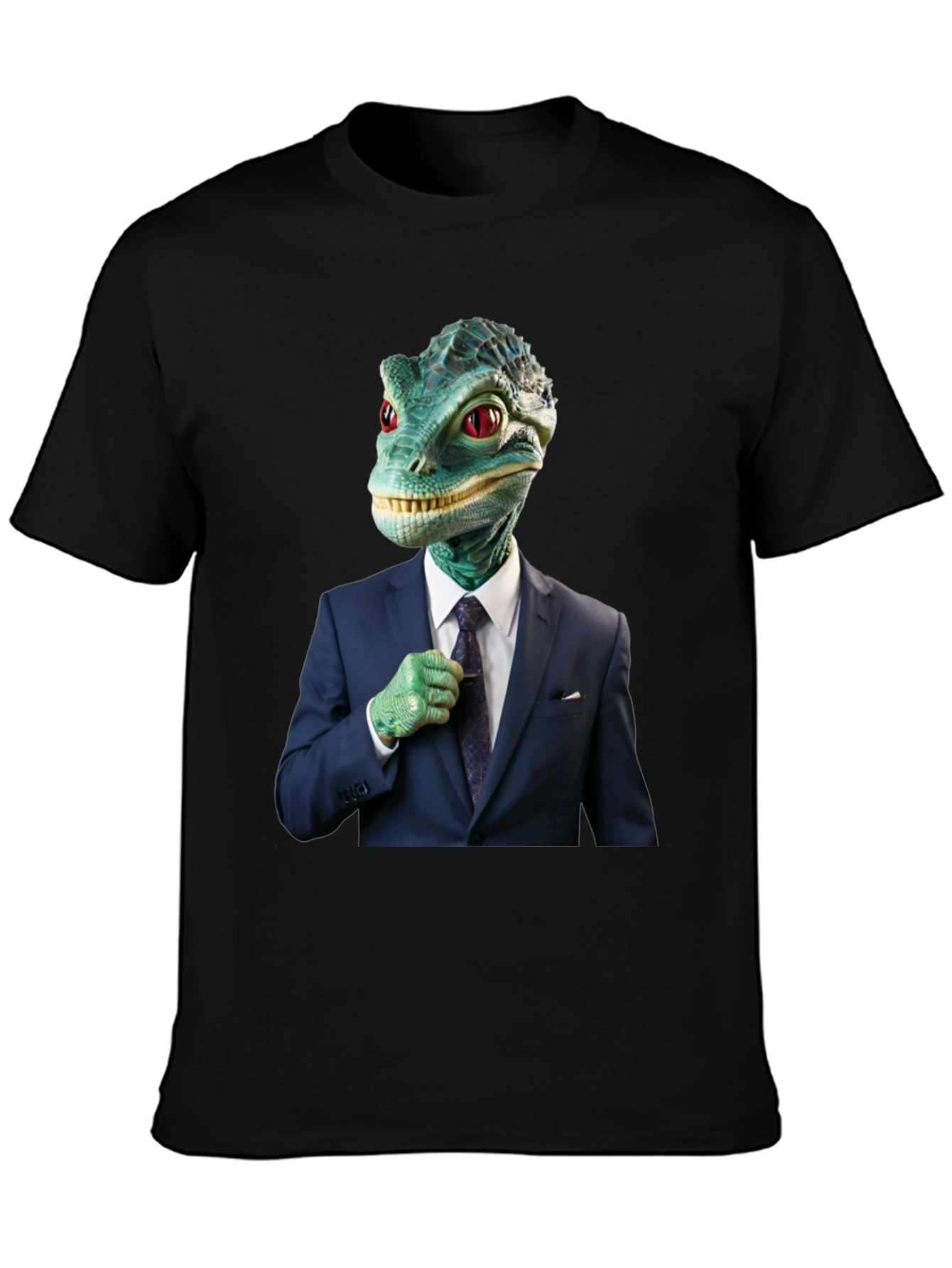 Dapper Reptilian T-Shirt: Business Lizard Design