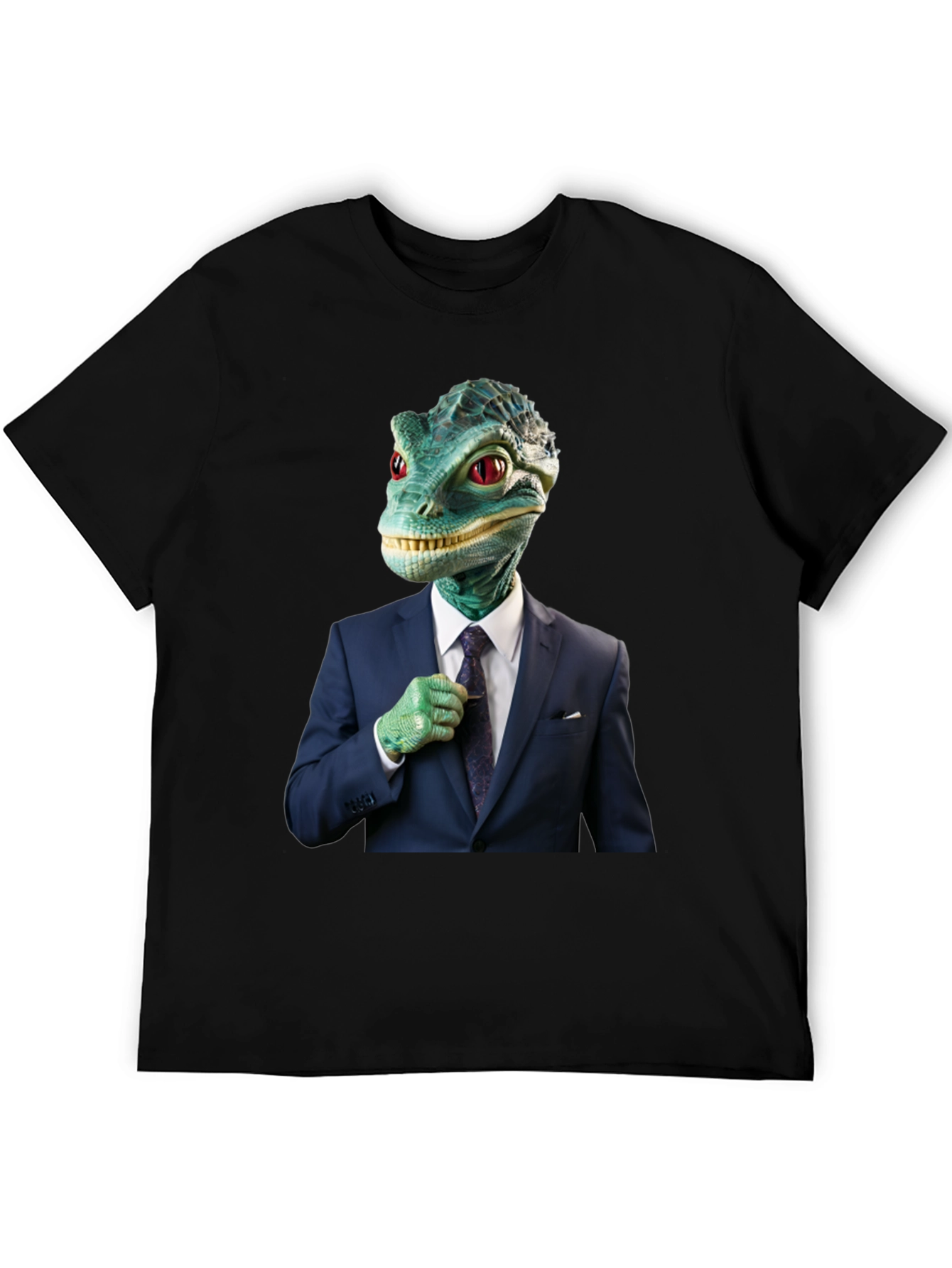 Dapper Reptilian T-Shirt: Business Lizard Design