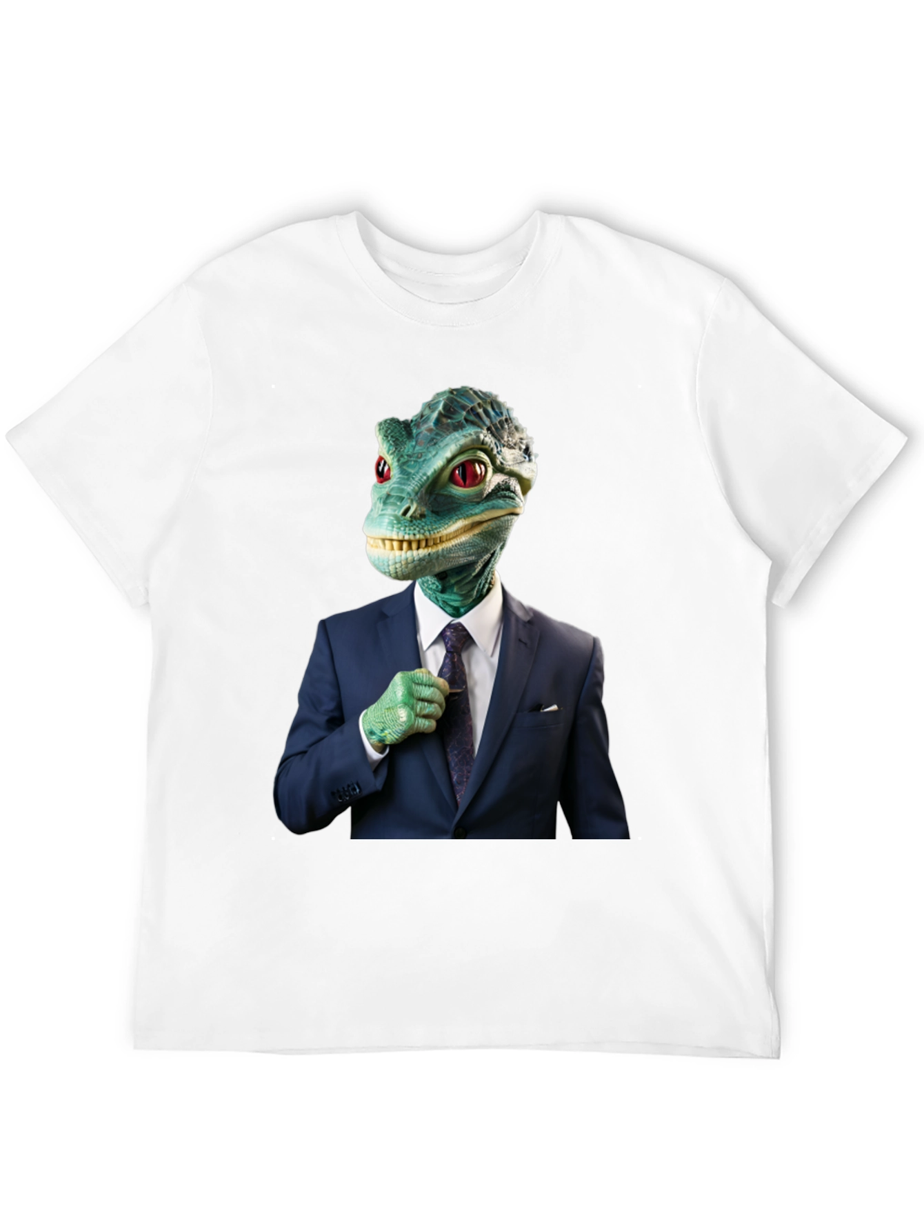 Dapper Reptilian T-Shirt: Business Lizard Design