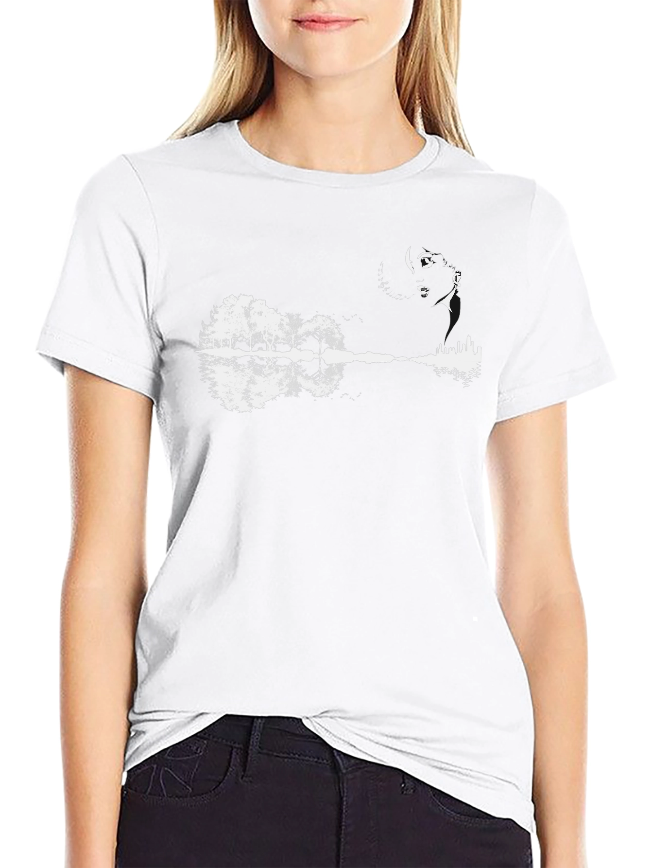 Nature & Music T-Shirt - Black Cotton Tee