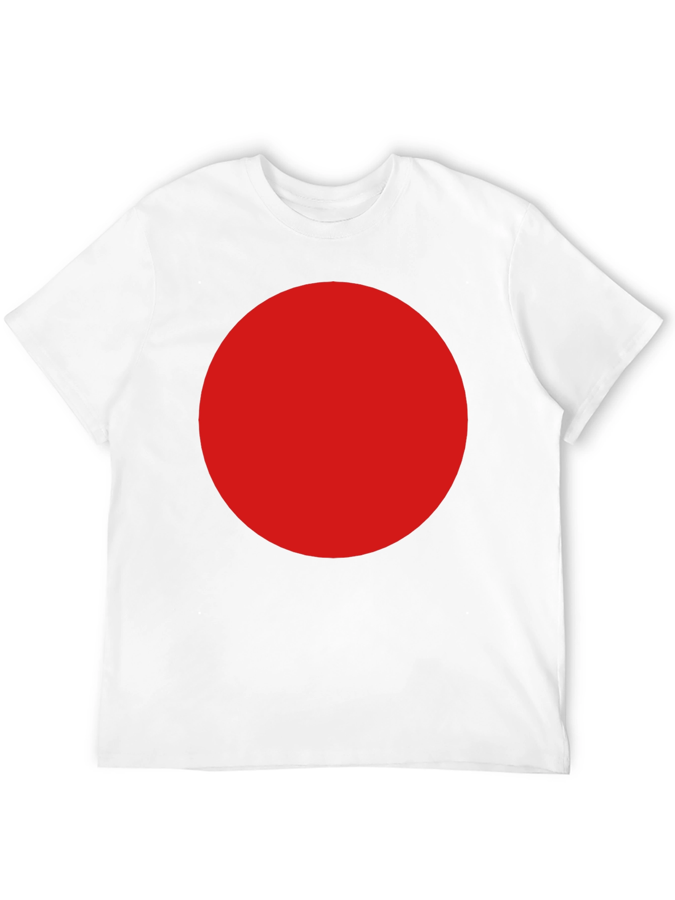 Mens Black T-Shirt with Large Red Circle Design