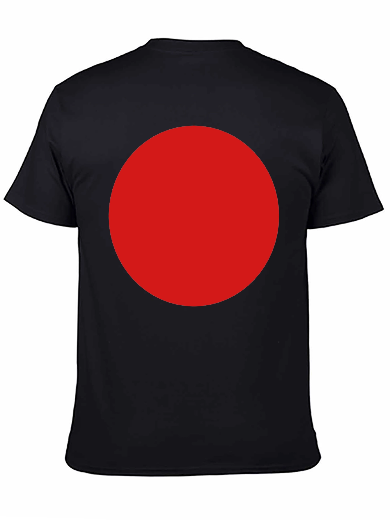 Mens Black T-Shirt with Large Red Circle Design
