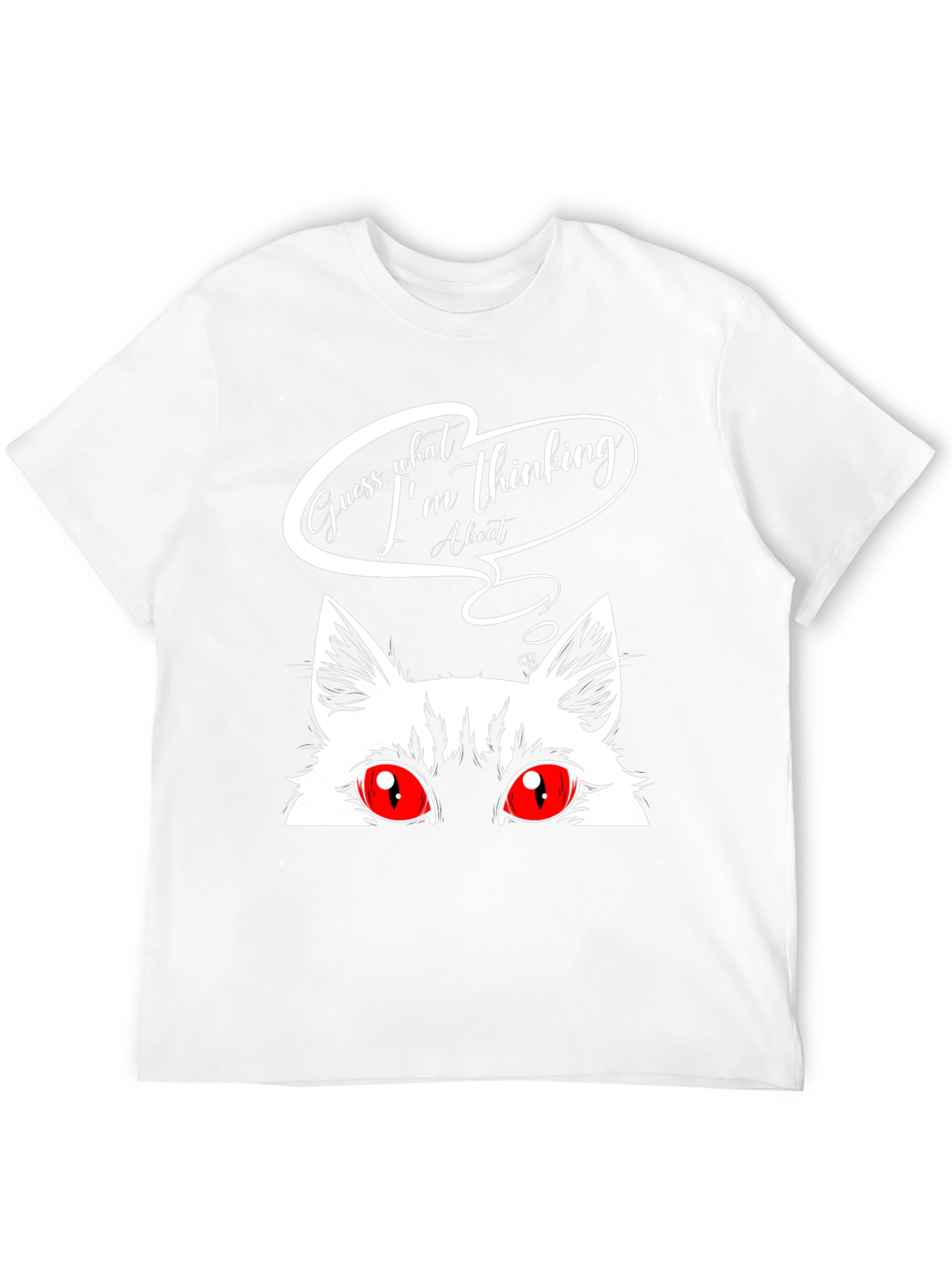Guess What Cat Graphic Tee - Black