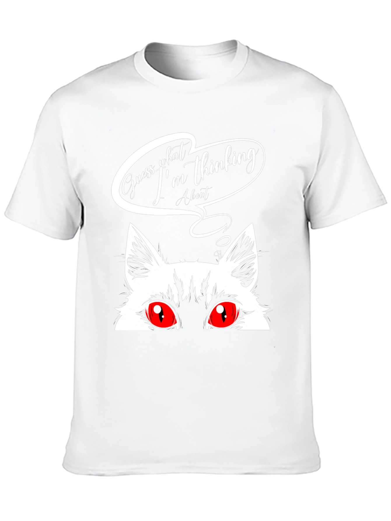 Guess What Cat Graphic Tee - Black