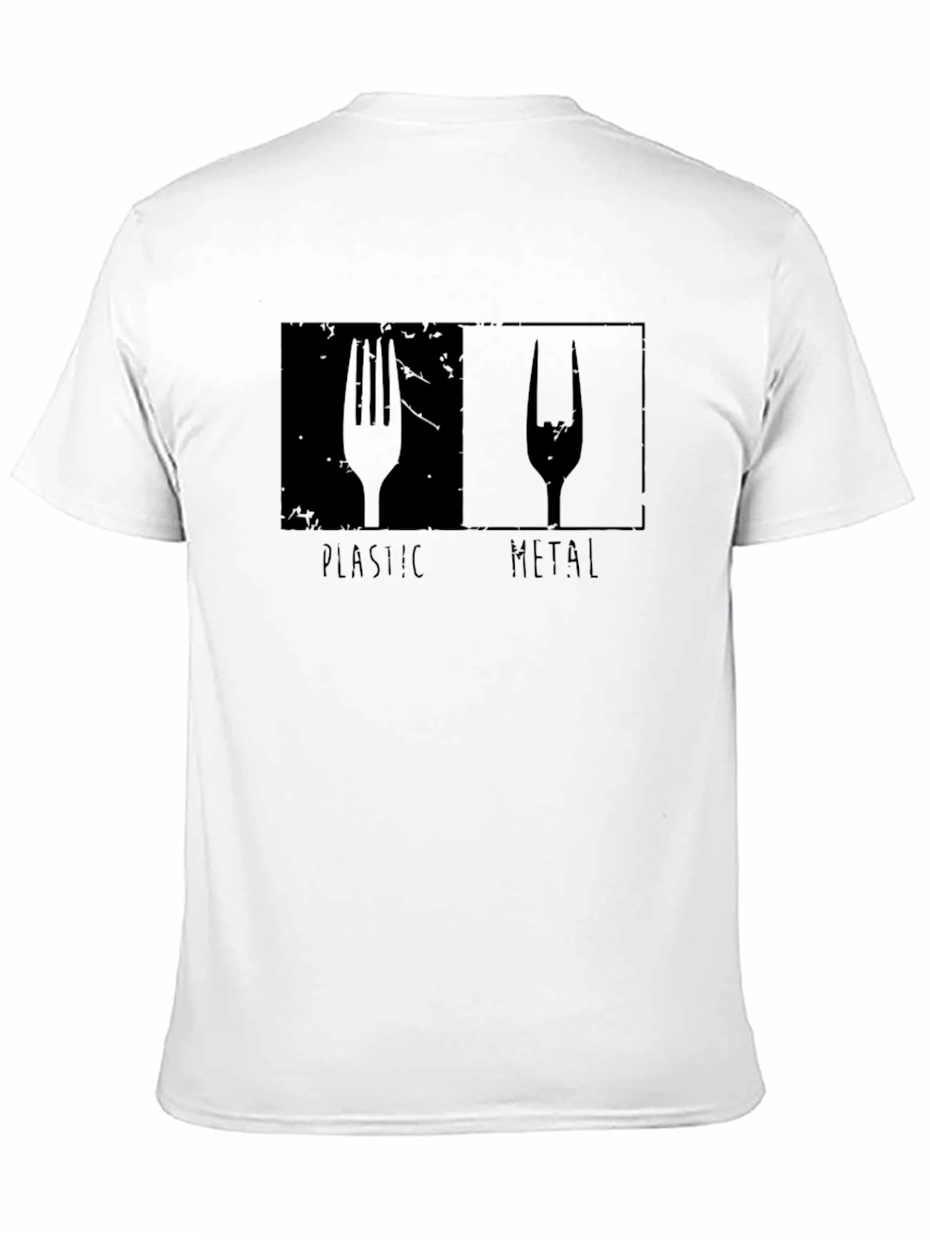 Plastic vs Metal Graphic T-Shirt