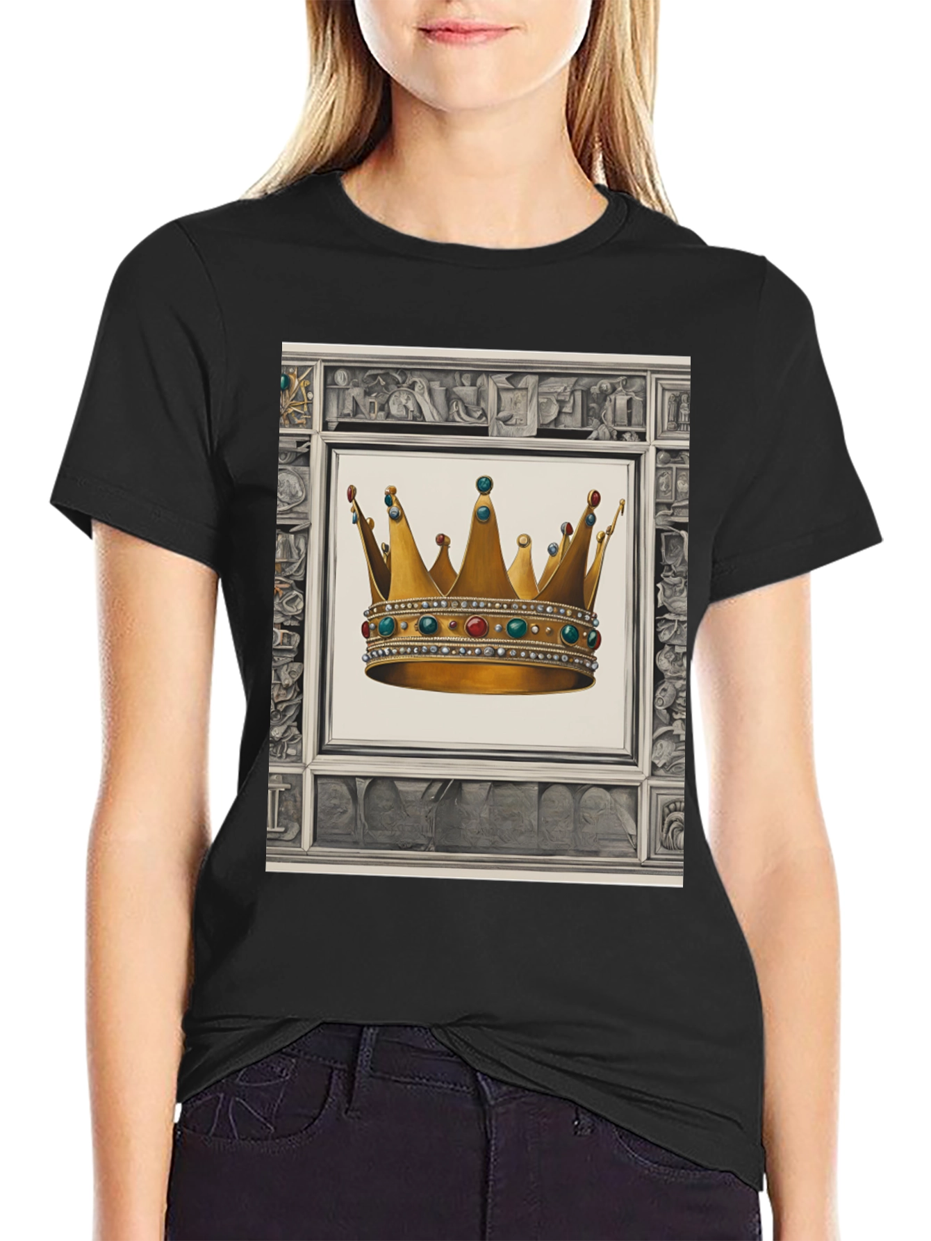 Royal Crown Graphic Tee - Black