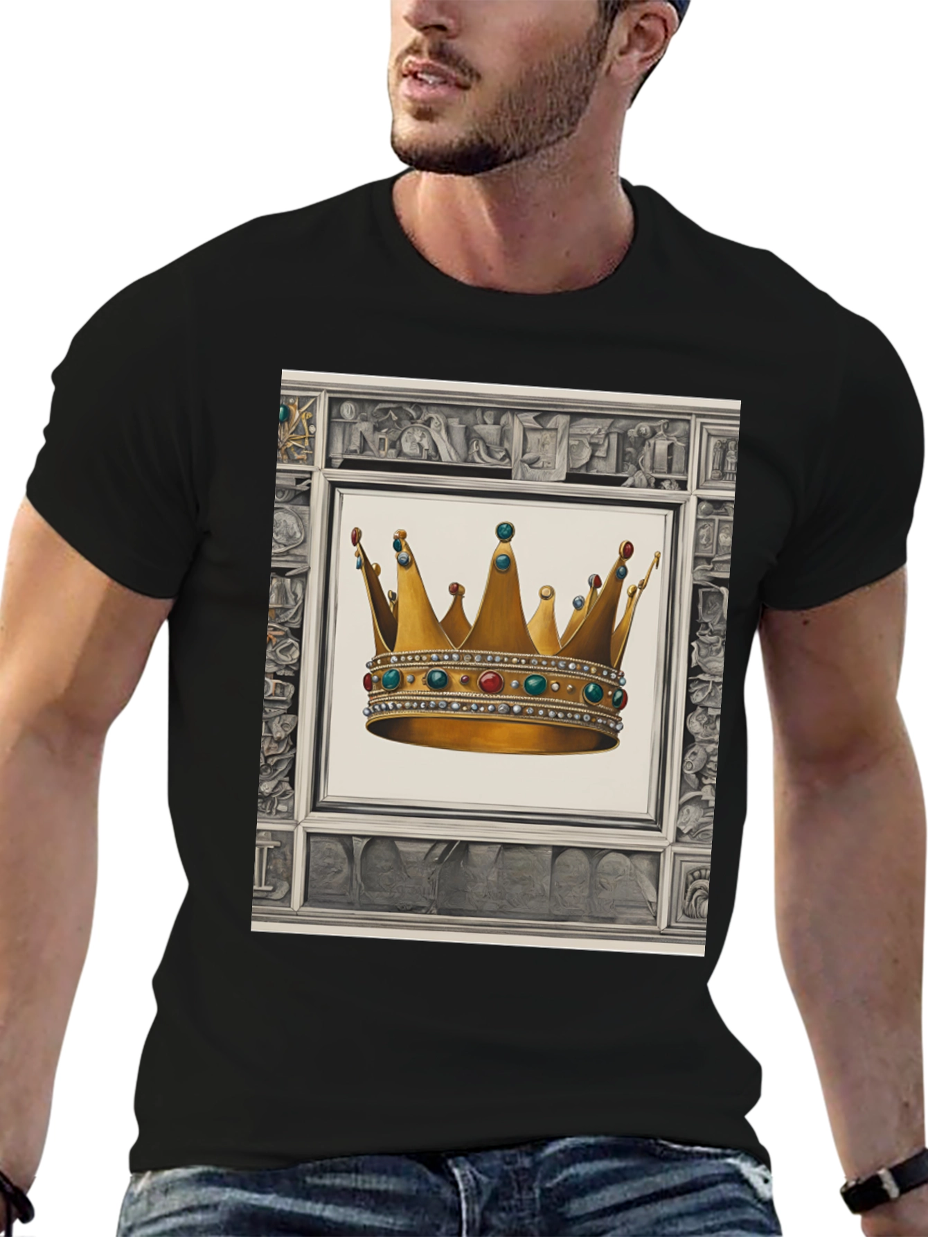 Royal Crown Graphic Tee - Black