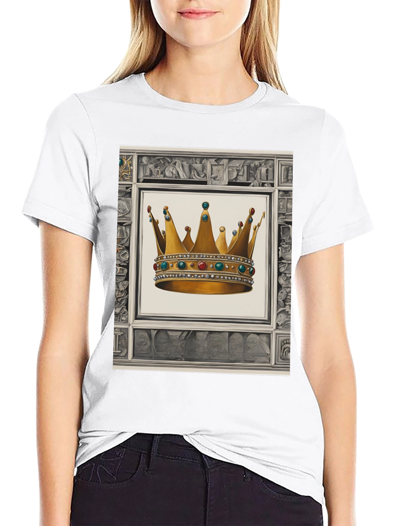 Royal Crown Graphic Tee - Black