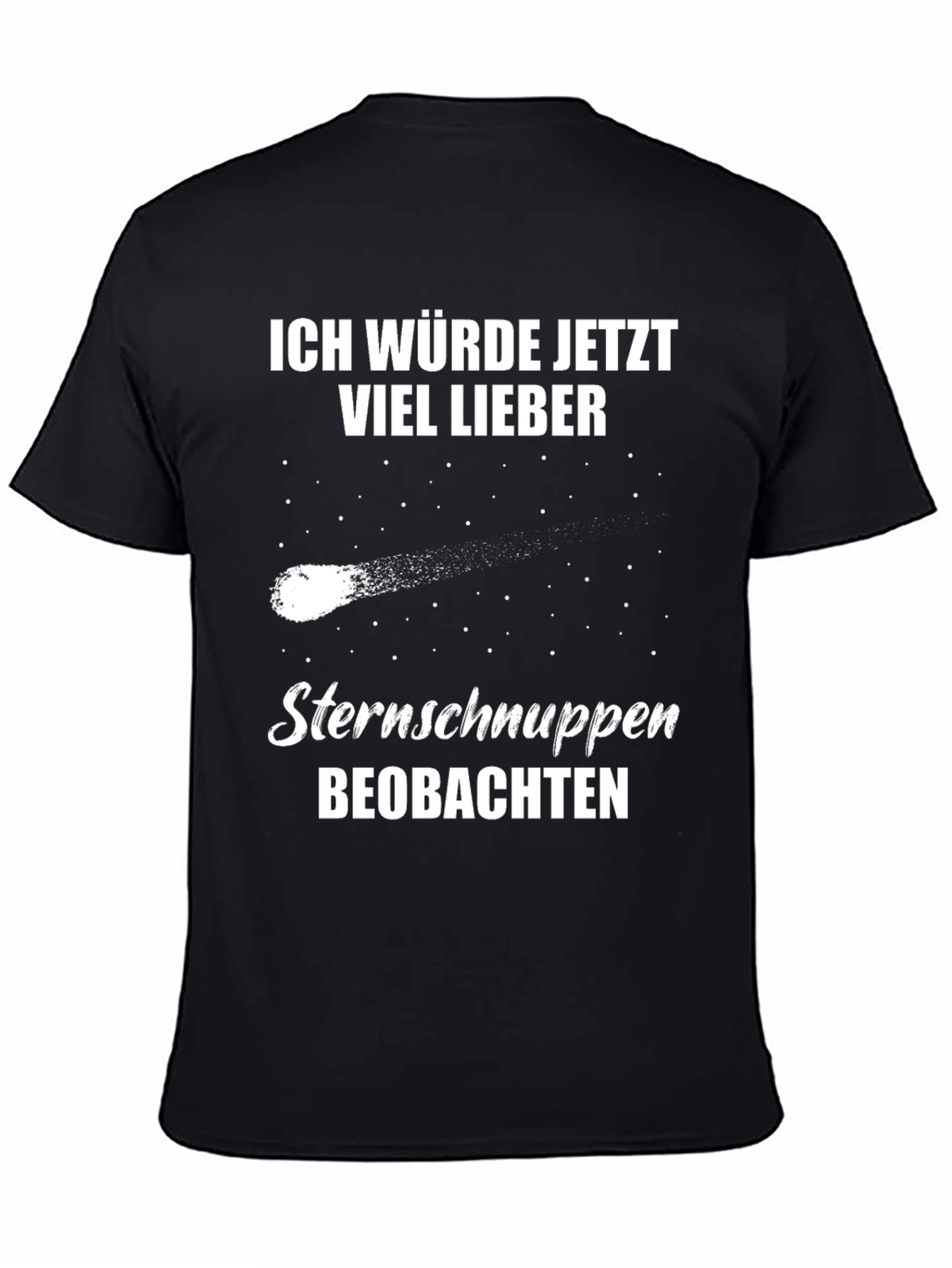 Sternschnuppen Black T-Shirt - Wish Upon a Star!