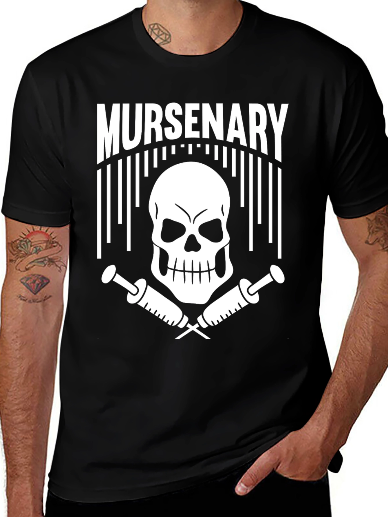 Murcenary Skull & Syringe Graphic Tee
