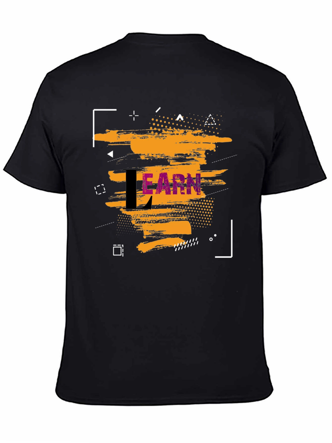 Stylish Learn Graphic Black T-Shirt
