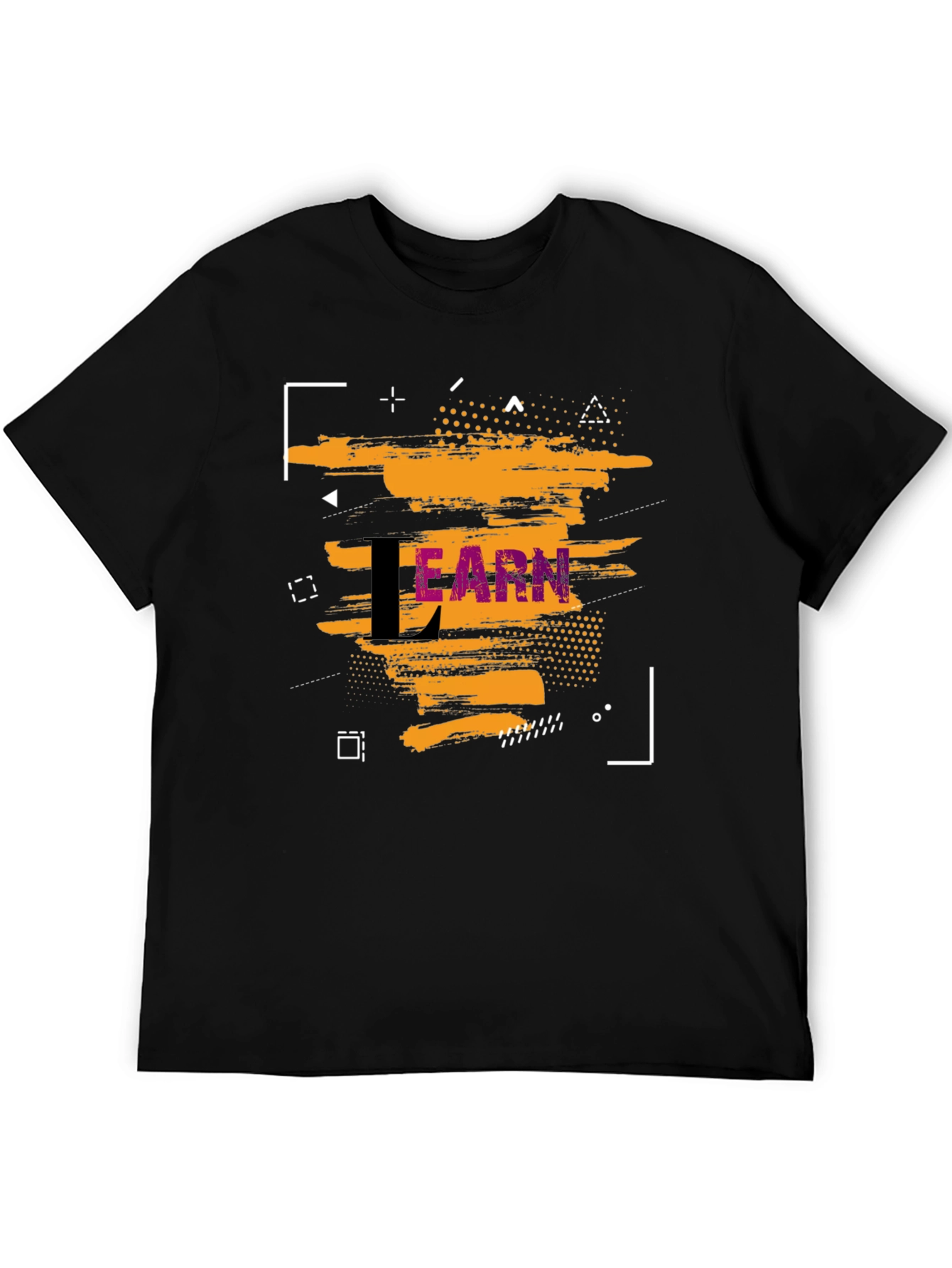 Stylish Learn Graphic Black T-Shirt