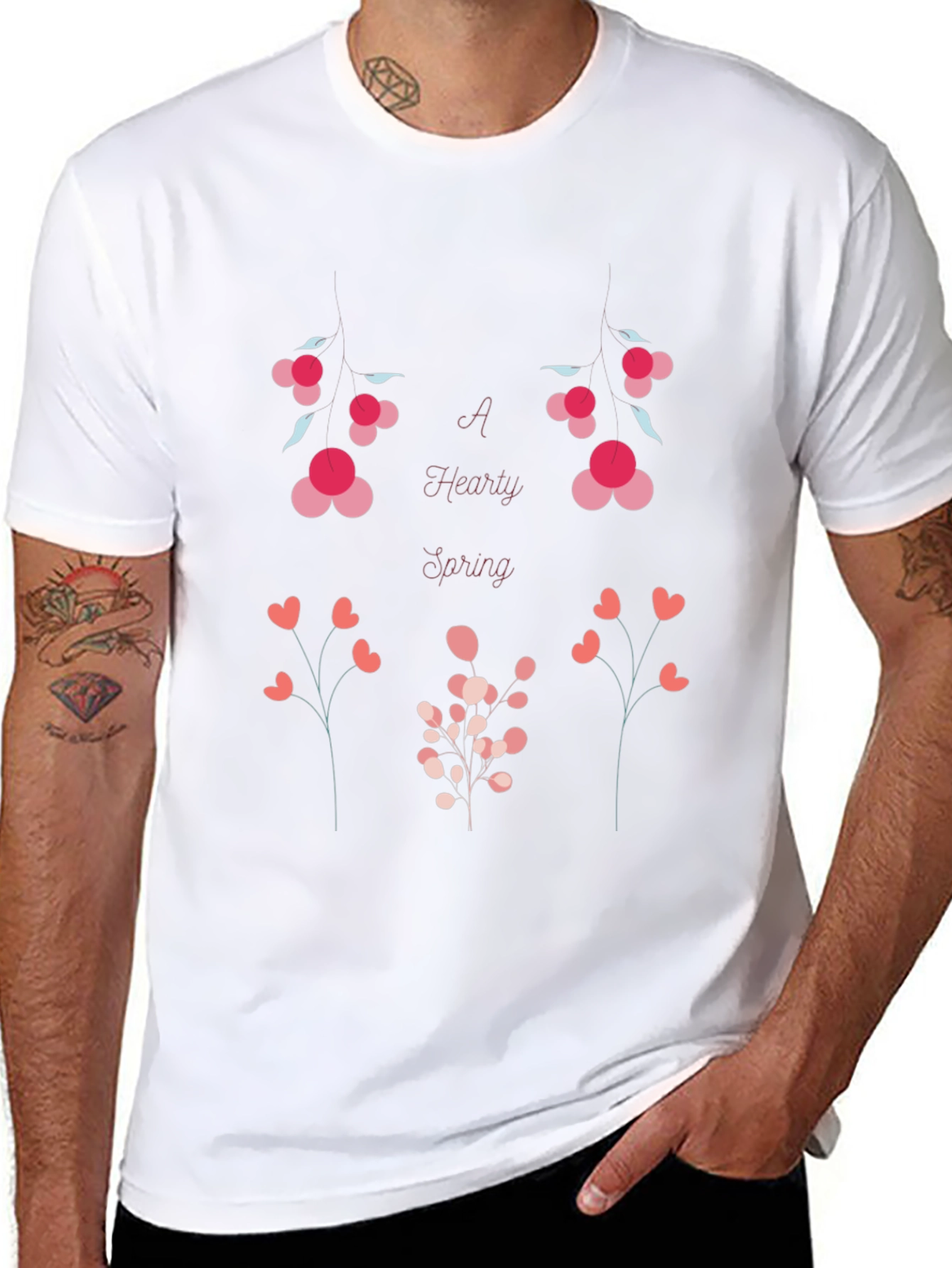 Hearty Spring Graphic T-Shirt - Black