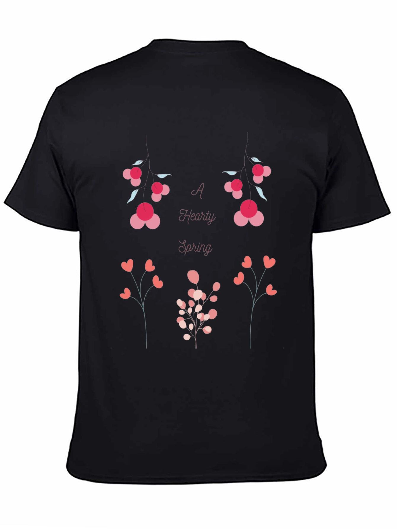 Hearty Spring Graphic T-Shirt - Black