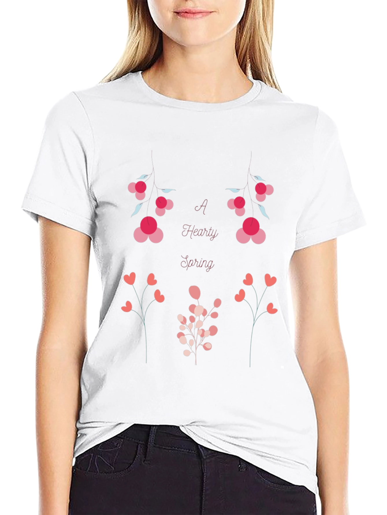 Hearty Spring Graphic T-Shirt - Black