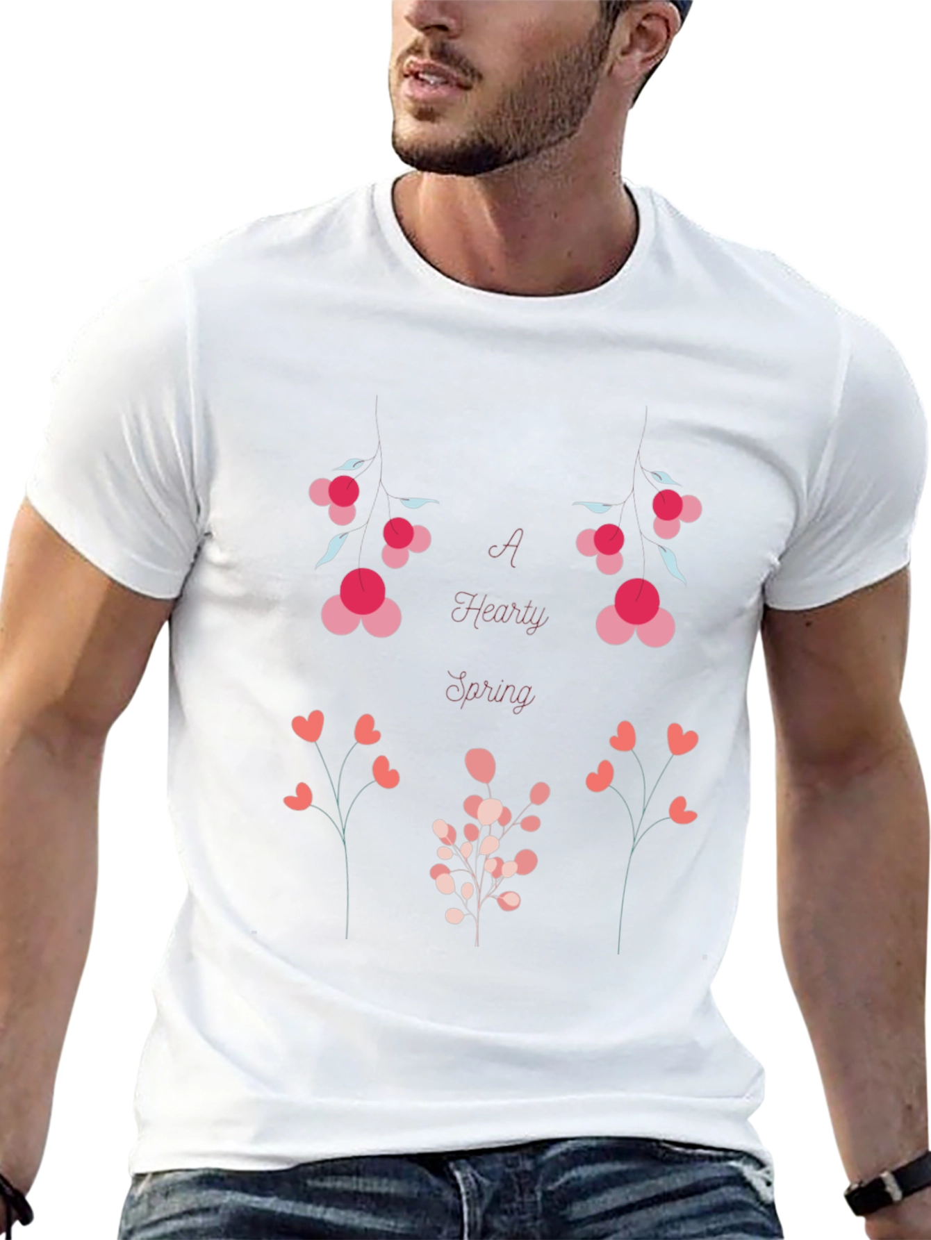 Hearty Spring Graphic T-Shirt - Black