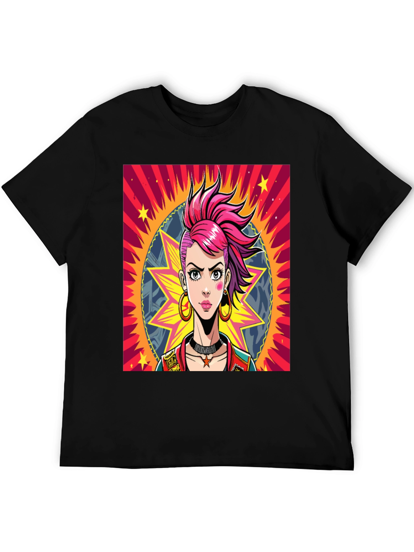 Edgy Cartoon Graphic Tee